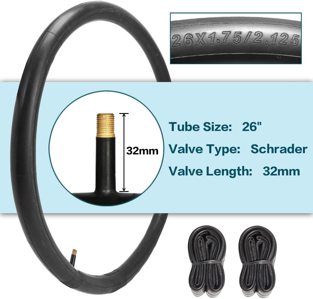 2 Pack Mountain Bike Tyre 24/26/27.5/29 Inch Foldable Replacement Bicycle Tyres 24X1.95 26X1.95 27.5X2.125 29X2.125 with 2 Bike Tyre Inner Tubes Schrader Valve - 29 X 2.125 image number 3