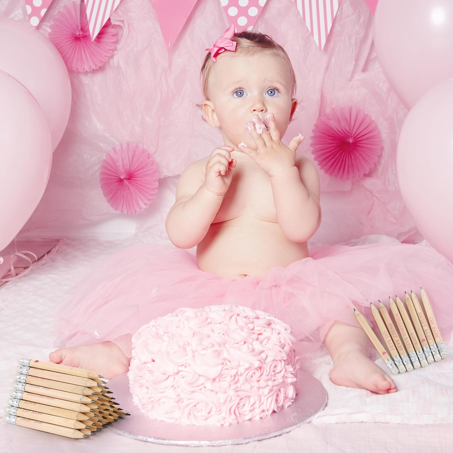 Baby Shower Pencils (Pink, 50) image number 2