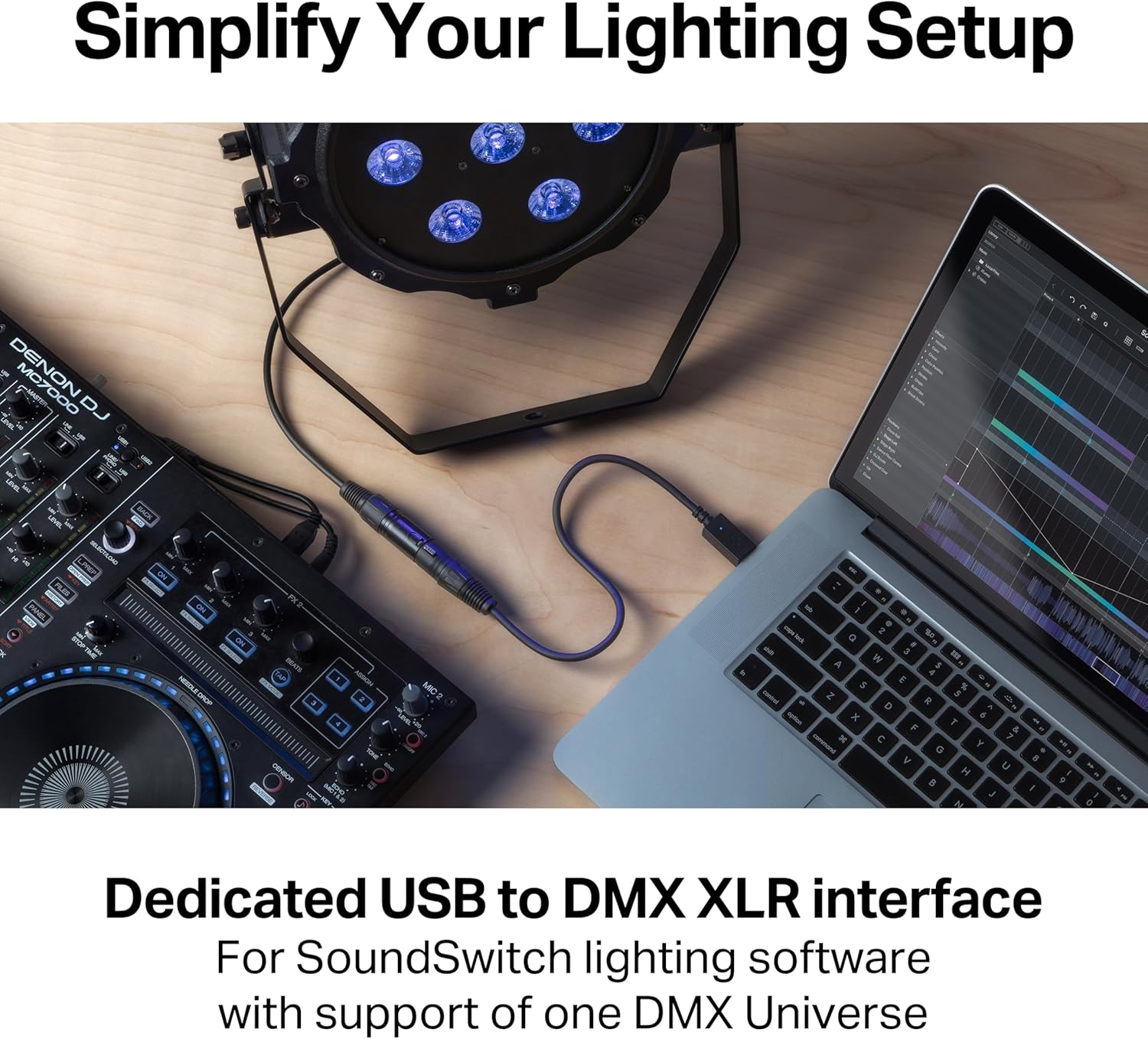 Soundswitch Micro DMX Interface - Ultra-Compact USB to DMX Interface with 3-Month Free Soundswitch Software Access image number 6