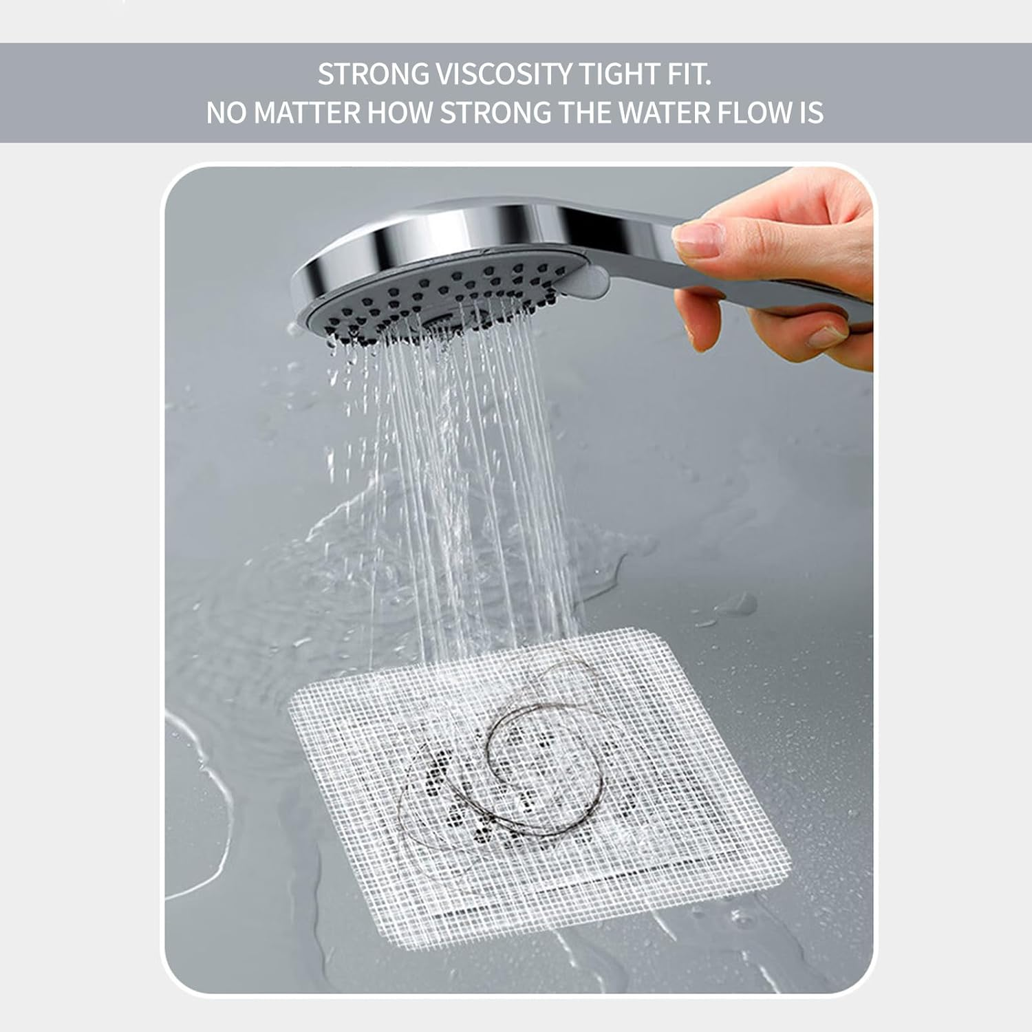 100Pcs Drain Stickers,Floor 4 Inch Sink Strainer Mesh Bag,Shower Drain Hair Catcher,For Bathtub Drain Cover for Kitchen Bathroom,Screen Window,Etc image number 3