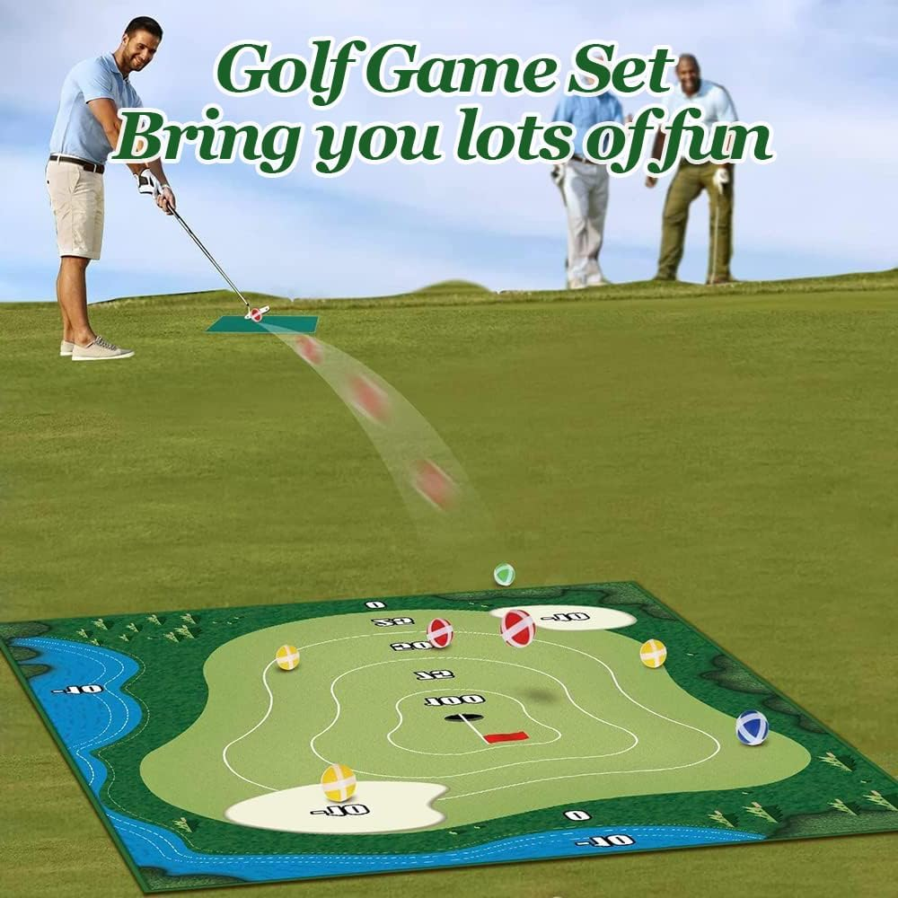 Golf Chipping Game Mat Set, Golf Chipping Practice Mat with Golf Ball, 47" X 70" (120Cm X 180Cm) Golf Game Outdoor Indoor Hitting Mat for Home Backyard Playground (No Clubs) image number 5