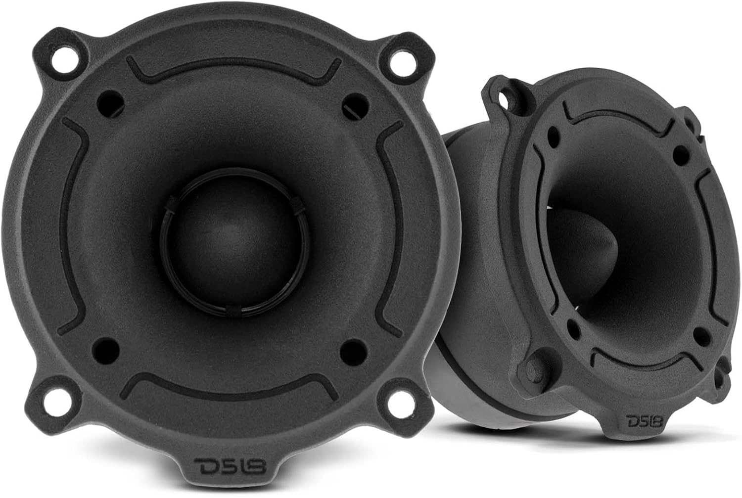 DS18 PRO-TW120B Super Tweeter in Black - 1", Aluminum Frame and Diaphragm, 300W Max, 200W RMS, 4 Ohms, Built in Crossover - PRO Tweeters Are the Best in the Pro Audio and Voceteo Market (Pair)