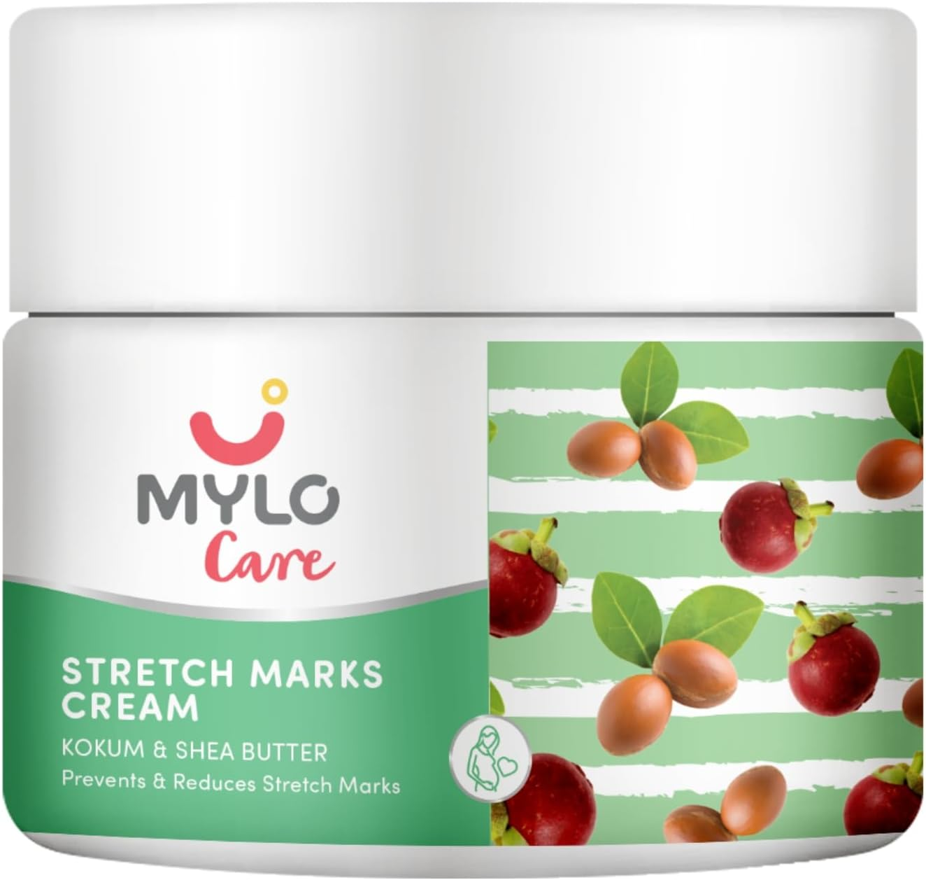 Mylo Care Stretch Marks Cream for Pregnancy (100 Ml) with the Goodness of Shea Butter, Saffron, Kokum Butter and Aloe Vera, Australia Certified Toxin Free, No Mineral Oils