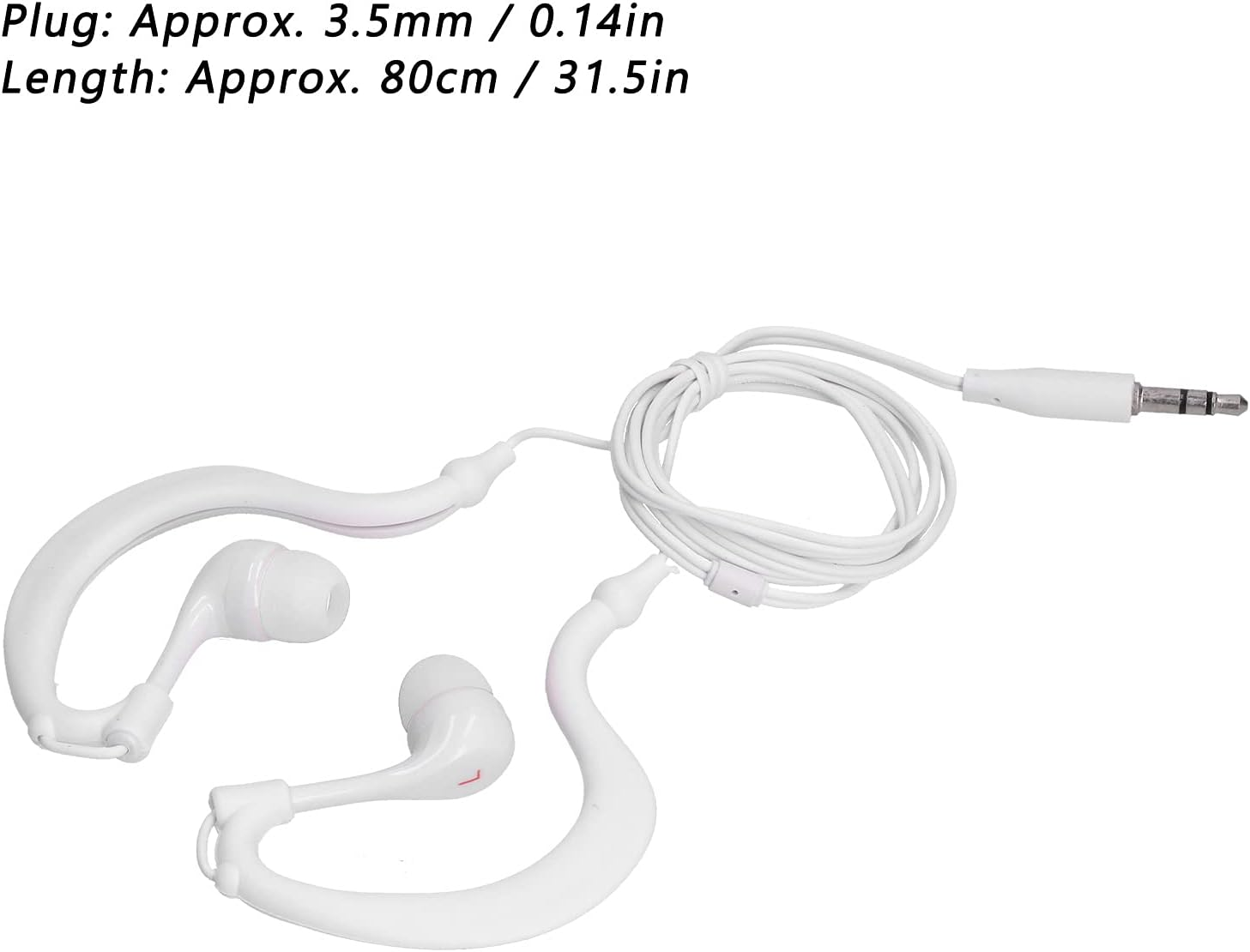 Sorandy Swimming Headphones 3.5 Mm Wired IP68 Waterproof Sports Headphones with Replacement Earplugs, White image number 2