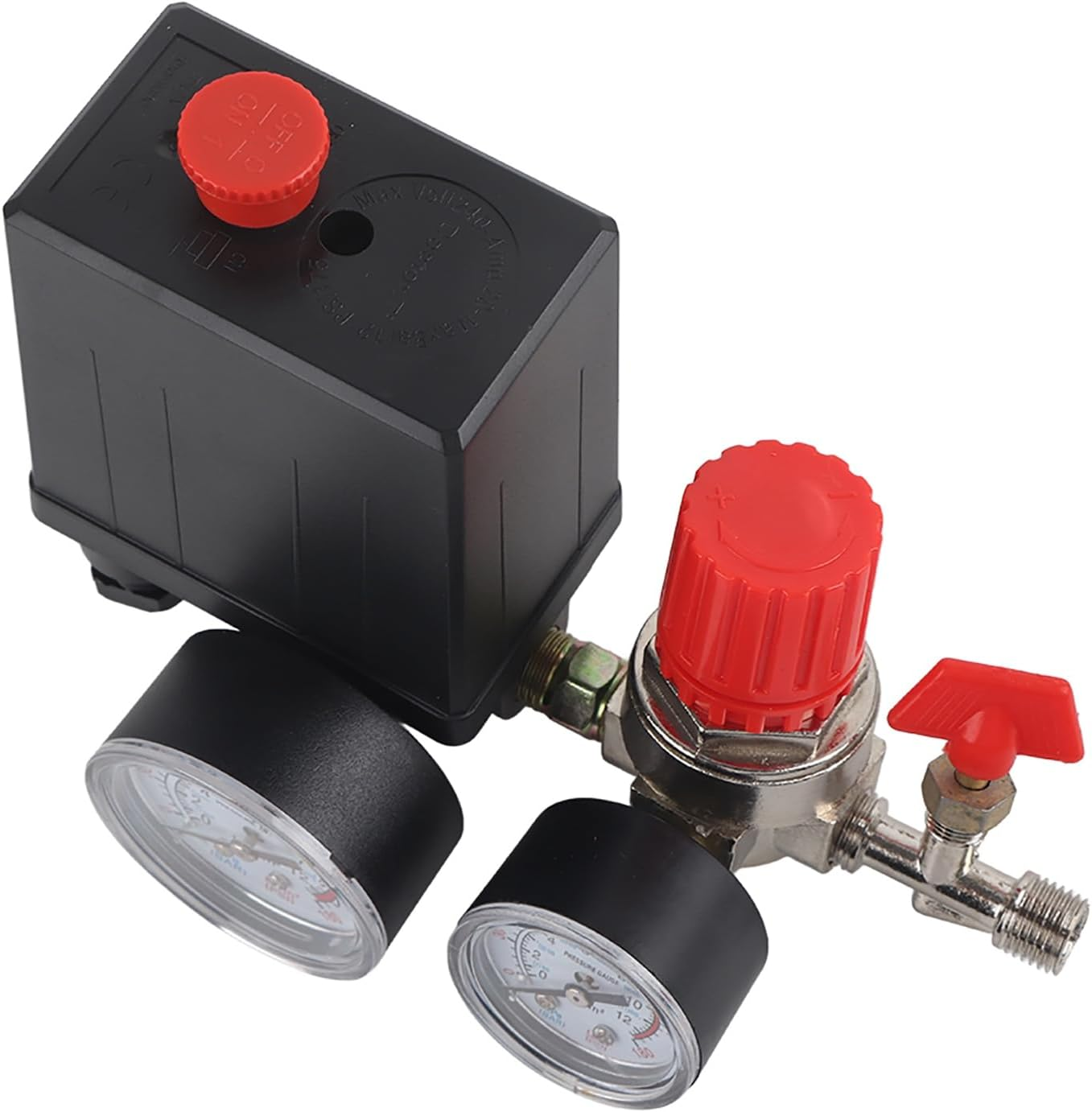 Hyuduo Air Compressor Control Valve with Pressure Regulator and Safety Valve &ndash; High Precision Fast Response Overflow Port Piston V-Type Sealing Ring Kit image number 1