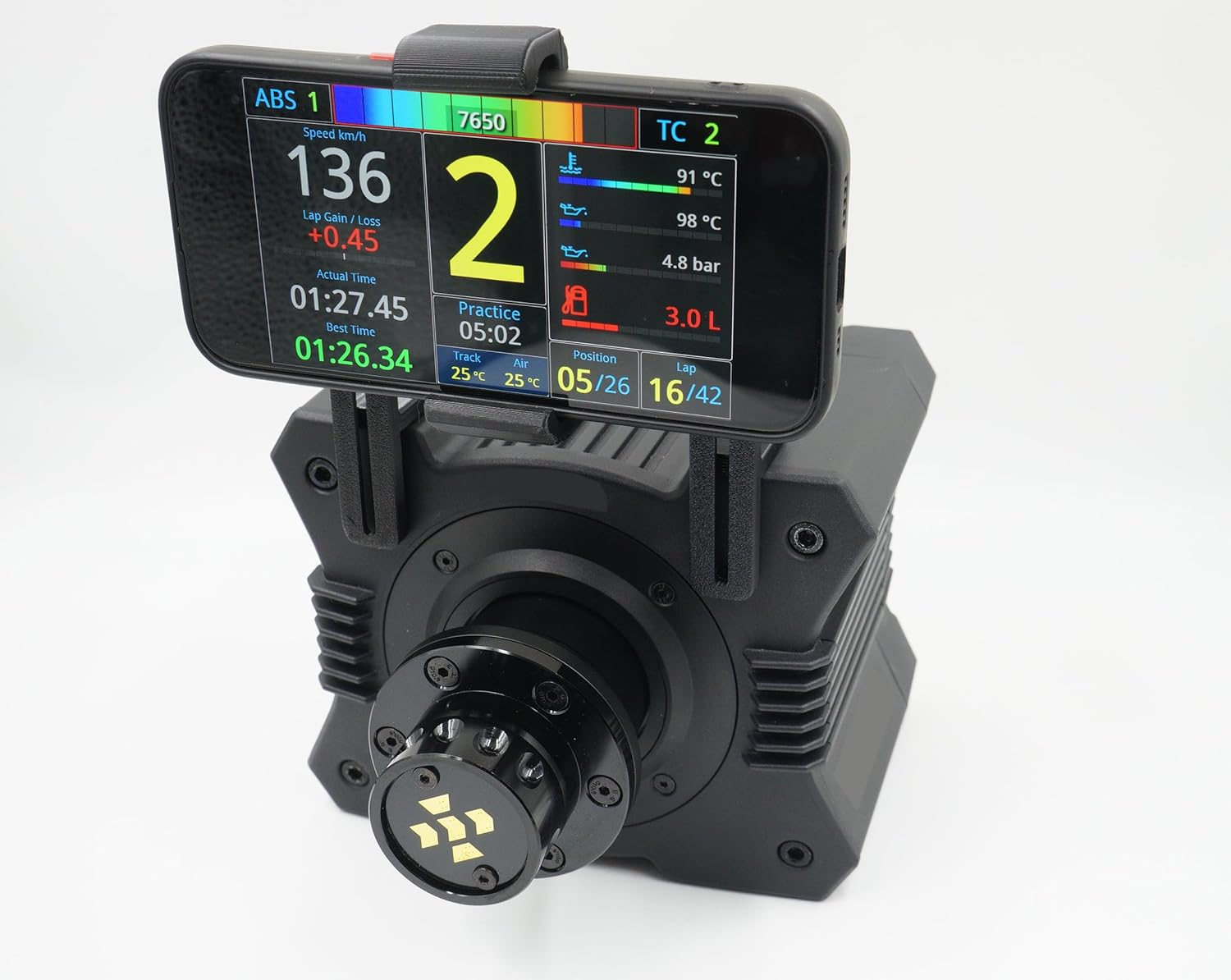 SIMPUSH Universal Adjustable Phone Holder Mount Stand Compatible with MOZA R5 R3 R9 R12 Base - Sturdy Clamp, Easy Install image number 5