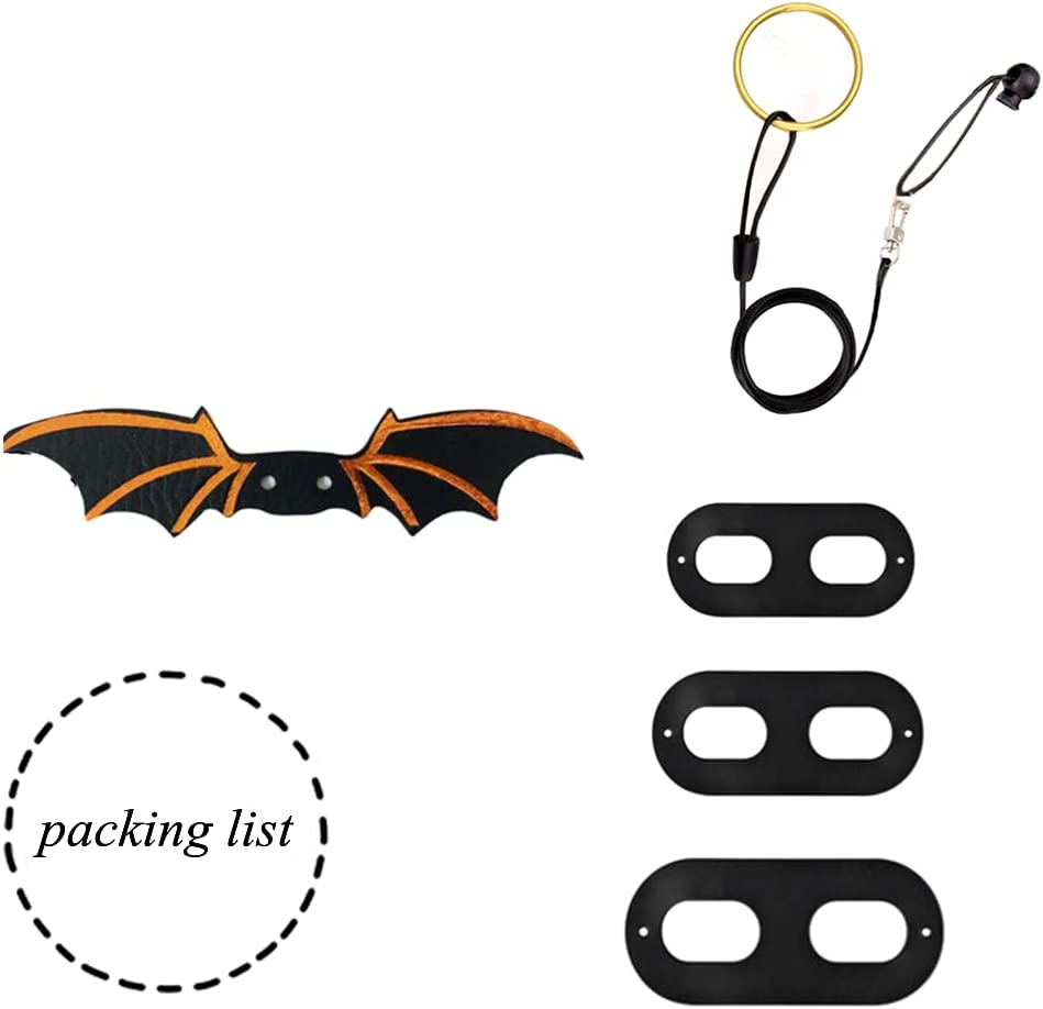 Lizards Leash Bearded Dragon Adjustable Small Reptile Animals Harness 3 Size Soft Leather Harness Lizards Leash with Wing for Small Medium and Large Reptile Animals (Black) image number 3