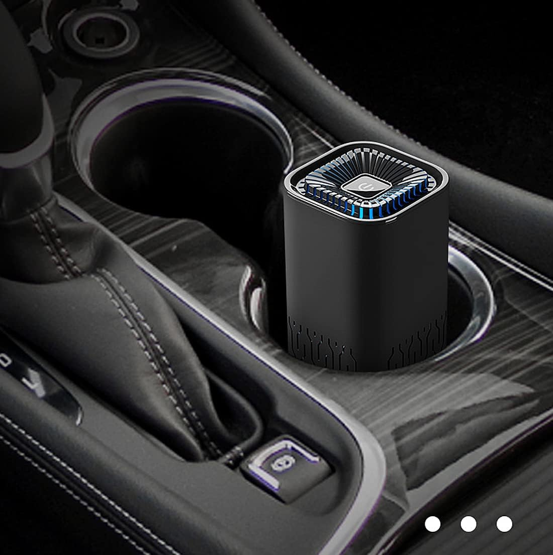 Car Air Purifier Ionizer, 3 Million Negative Ions for Smokers, 36Db Quiet Portable Ionic Air Purifiers for Room Removes Dust Pet Odors Pollen Household Small Fresh Air Maker (Black) image number 5