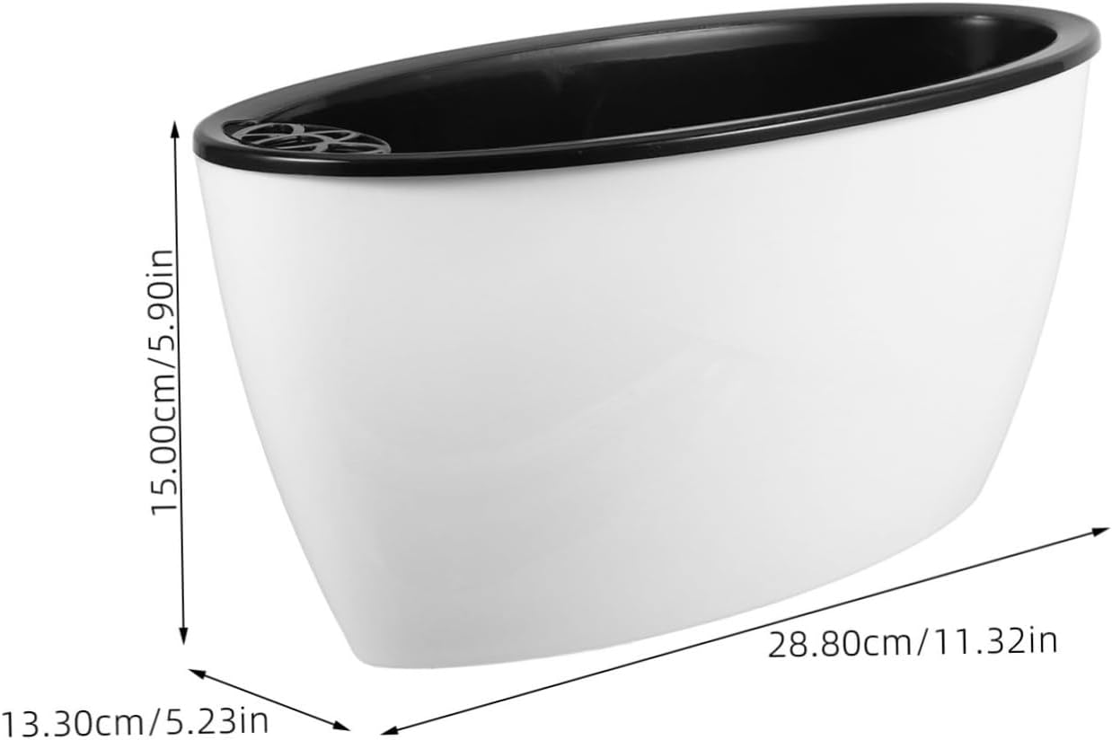 GAROZATION Self Watering Plant Pot with Visible Water Level for Indoor and Outdoor Gardening, Small L04 Plastic Hydroponic Planter Pot with Automatic Water Supply, Garden Flowerpot for Home image number 1