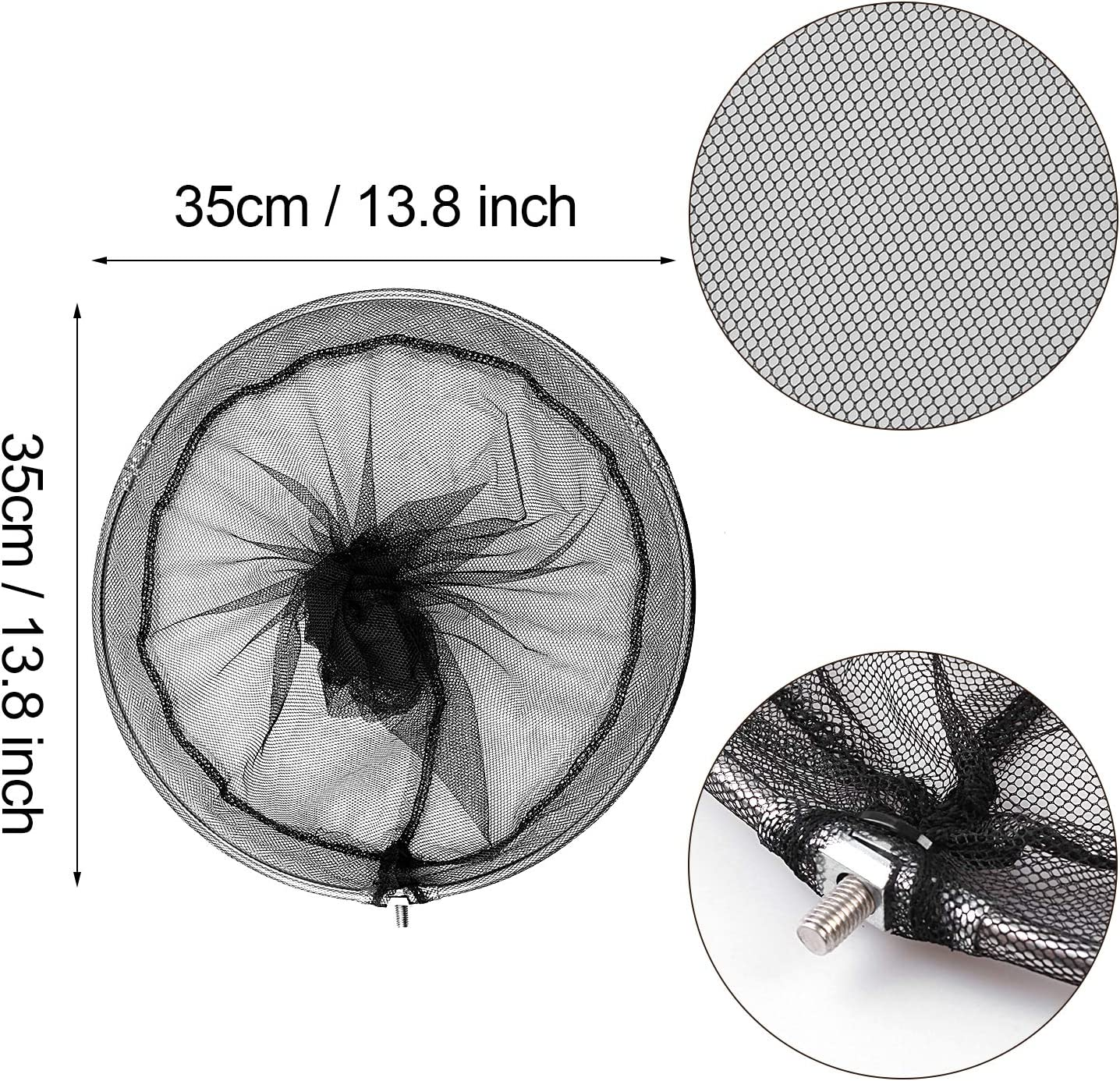 Pool Skimmer Net with Stainless Steel Telescopic Pole,58" Extendable Leaf Skimmer Pool Rake Pool Nets for Cleaning above Ground Inground Swimming Pool, Pond,Spas,Hot Tub image number 3