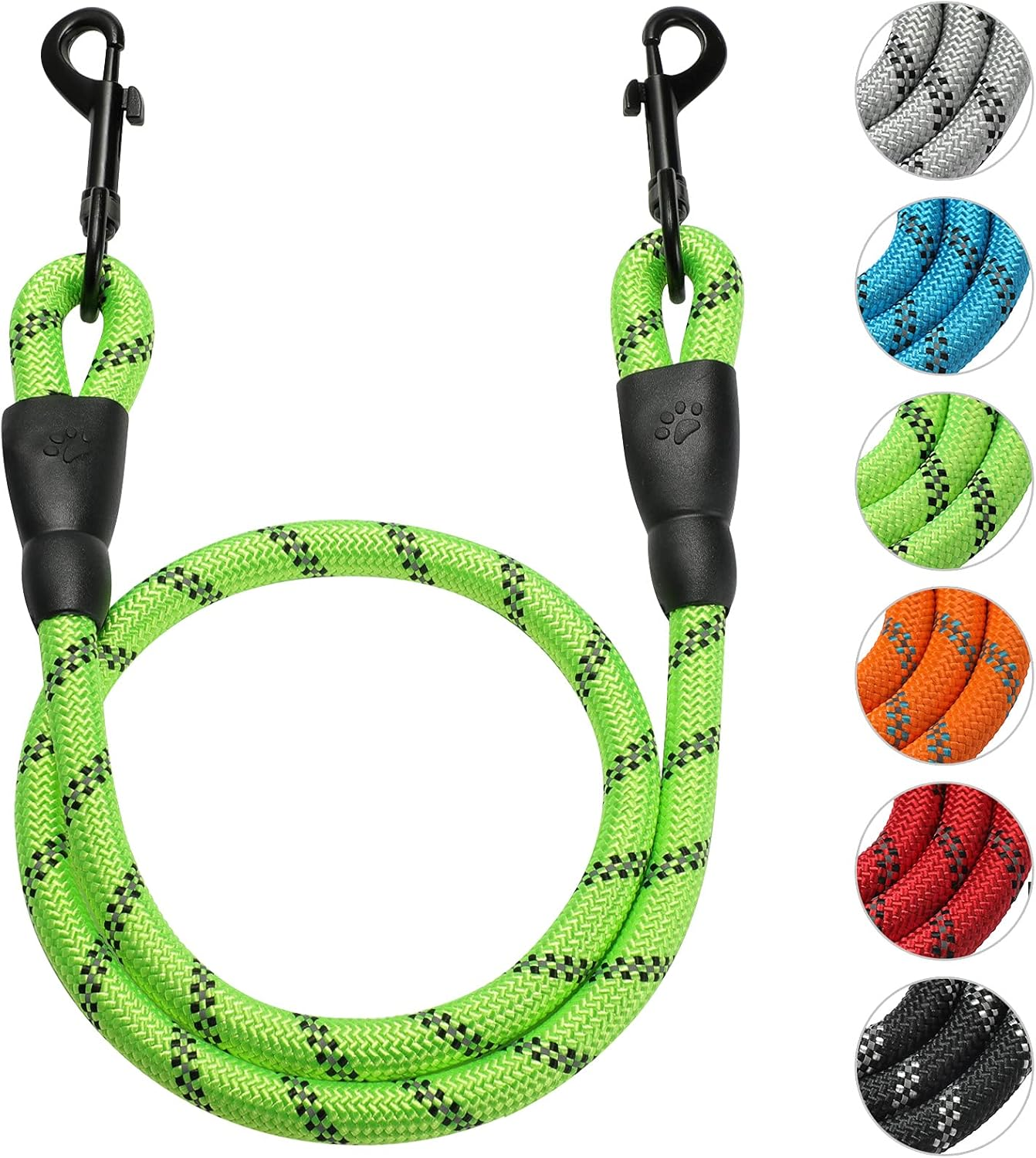 Reflective Double Dog Leash with Detachable Coupler and Tangle Free Control, Padded Handle for Large and Medium Dogs Walking (Red, Double Leash)