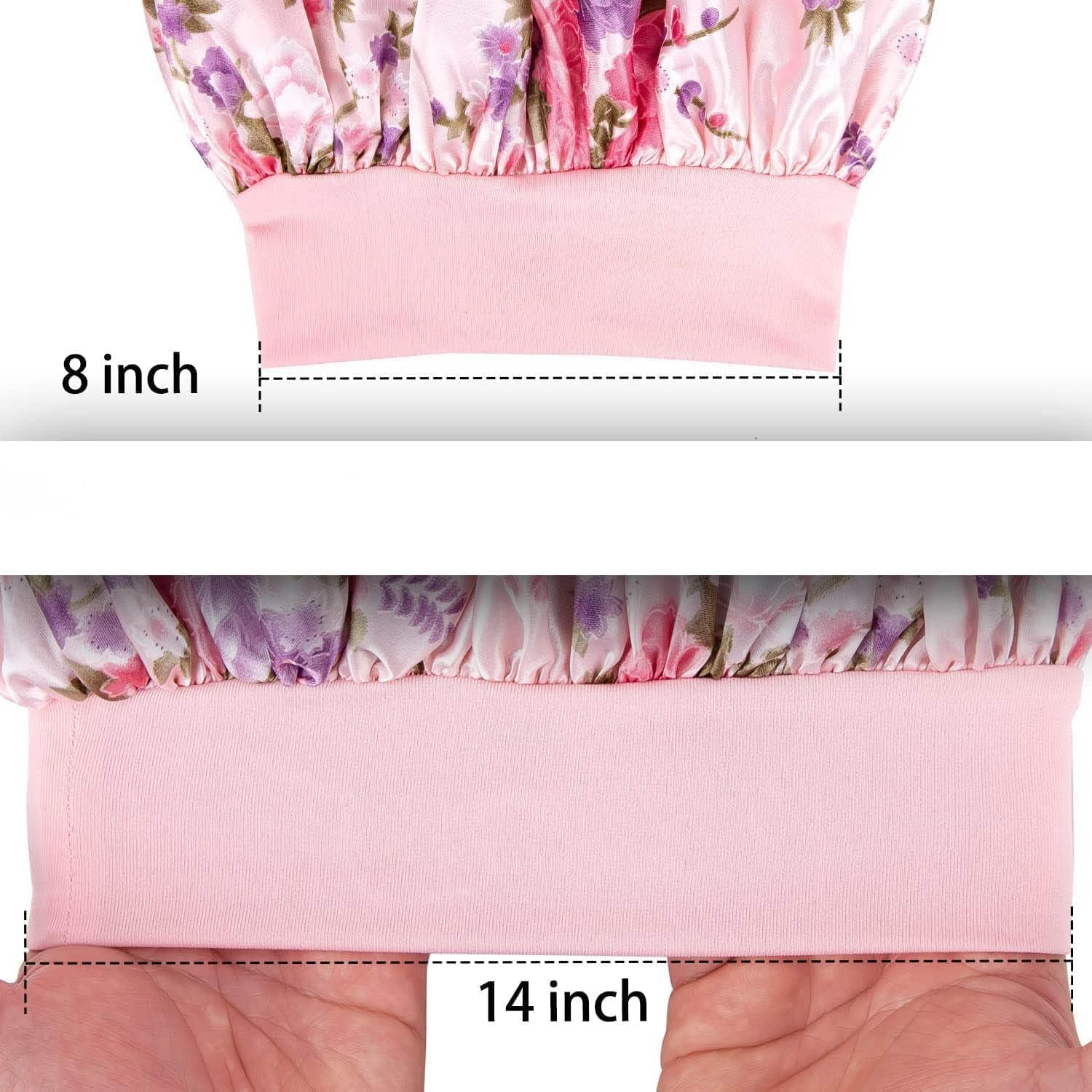 WUBAYI 3 Pcs Soft Satin Bonnet, Silk Bonnet Hair Wrap for Sleeping, Sleeping Hair Care Cap Bonnets, Night Sleeping Head Cover Sleeping Hat for Women and Girls Curly Hair image number 4