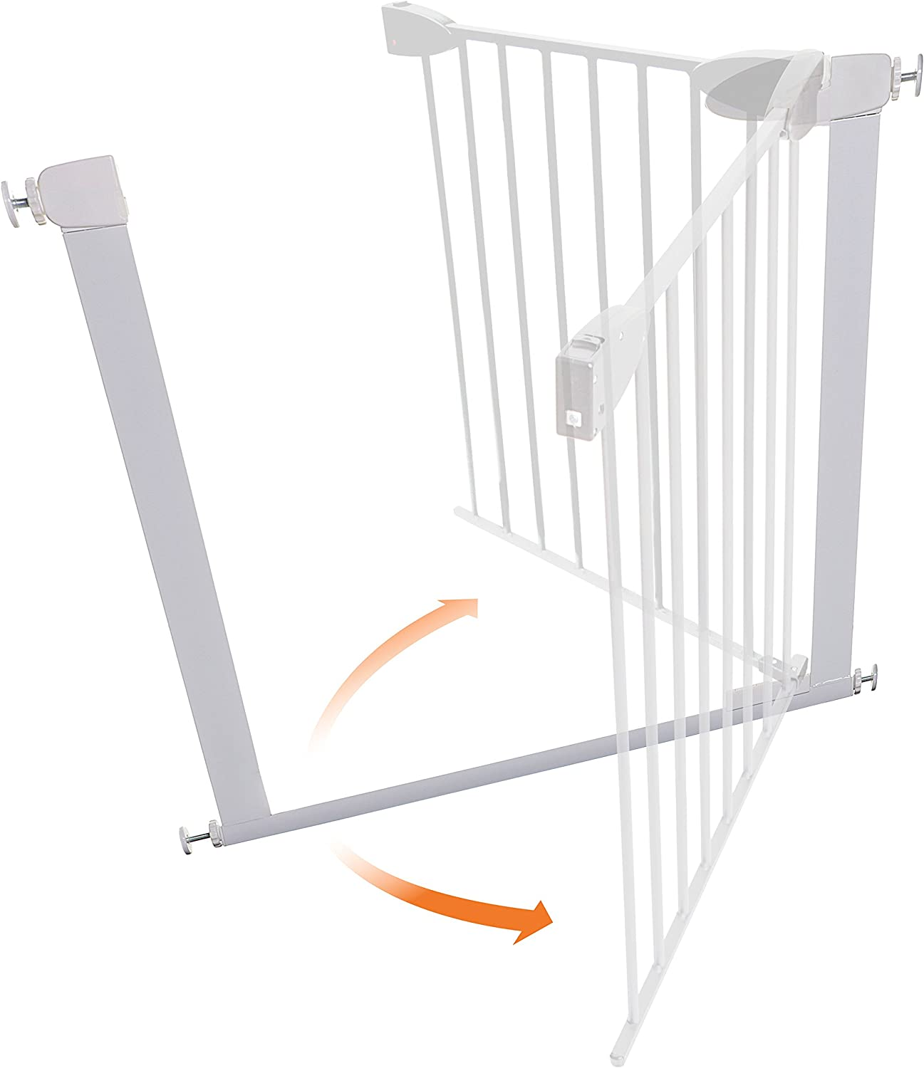 Dreambaby Boston Auto Close Security Gate with 2X7Cm Extensions Combo, White image number 1