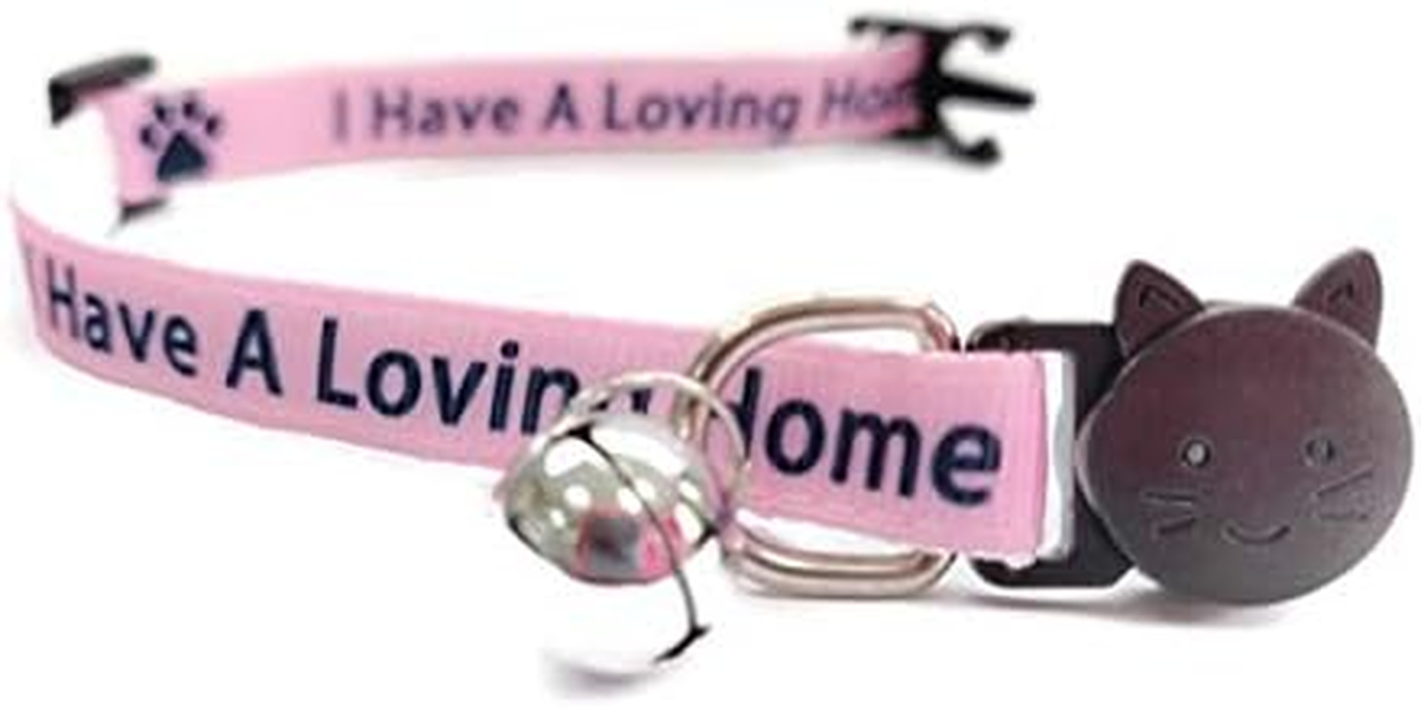 Worded Cat Collars &ndash; Please Do Not Feed Me/I Am Microchipped | Safe Quick Release Breakaway Buckle | Zacal Cat Collars - Pink, I Have a Loving Home (Pack of 3) image number 3