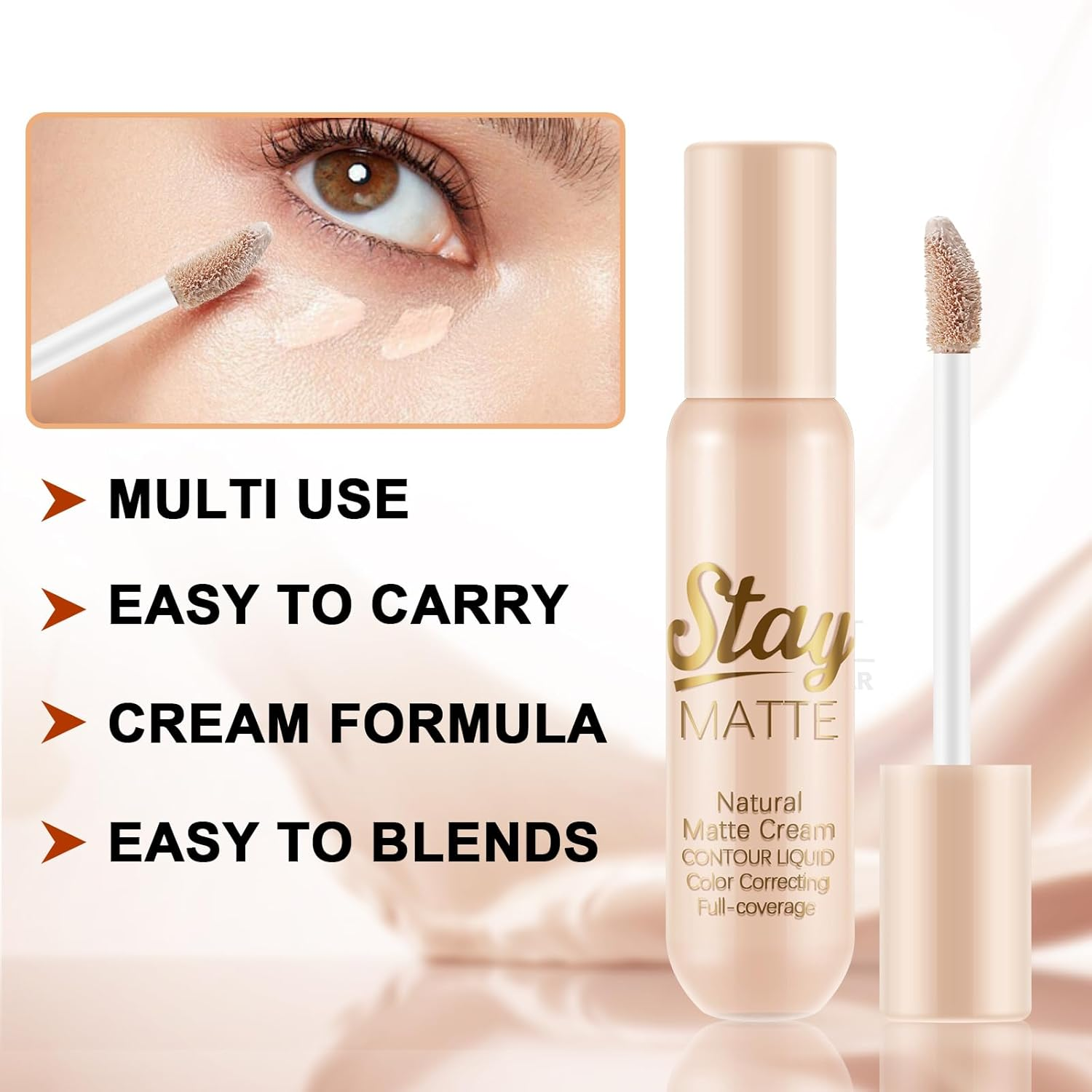 Apooliy 2Pcs Cream Contour Highlighter Sticks，Matte Face Shaping & Contouring Stick，Full Coverage，Highlighters & Luminizers，Waterproof Bronzer Stick image number 6