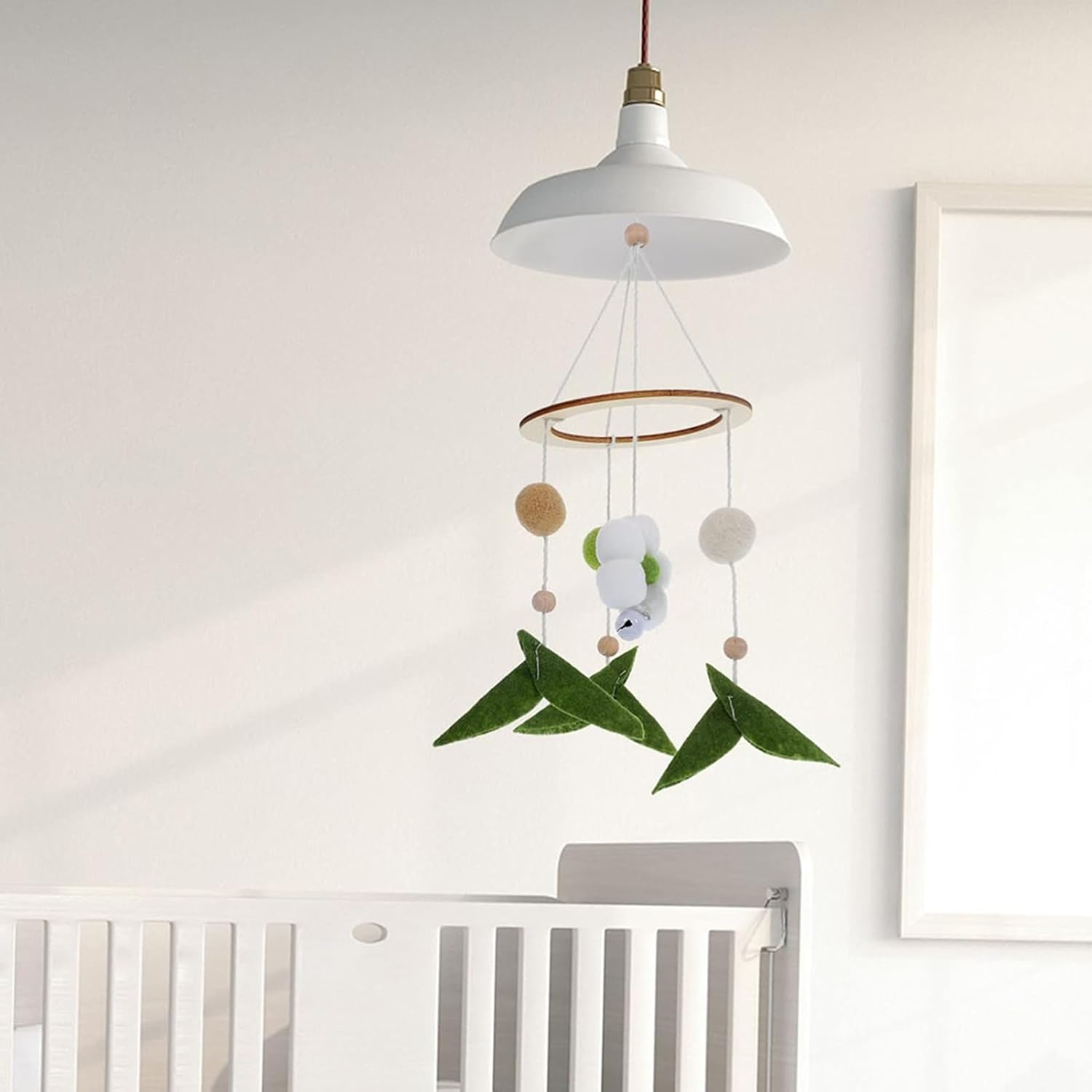 Crib Furniture | Ornament for Baby Cot, Hanging Decoration in Felt with Flowers for Cot and Cot Boys and Girls image number 6