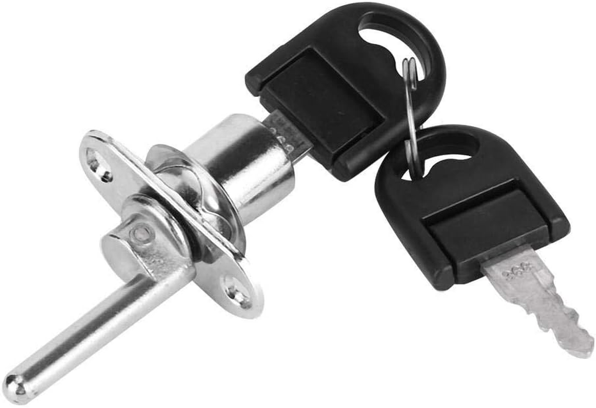 Rustproof, Durable Filing Cabinet Lock, 2-Part Drawer Lock, Desk Cabinet For(19Mm Silver Single Lock) image number 2