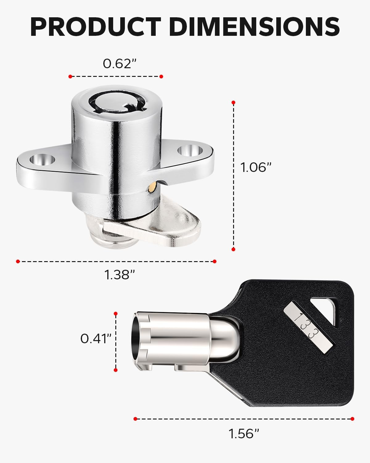 3 Keys Saddlebag Lock Set for Harley Davidson Touring Electra Glide Road King image number 1