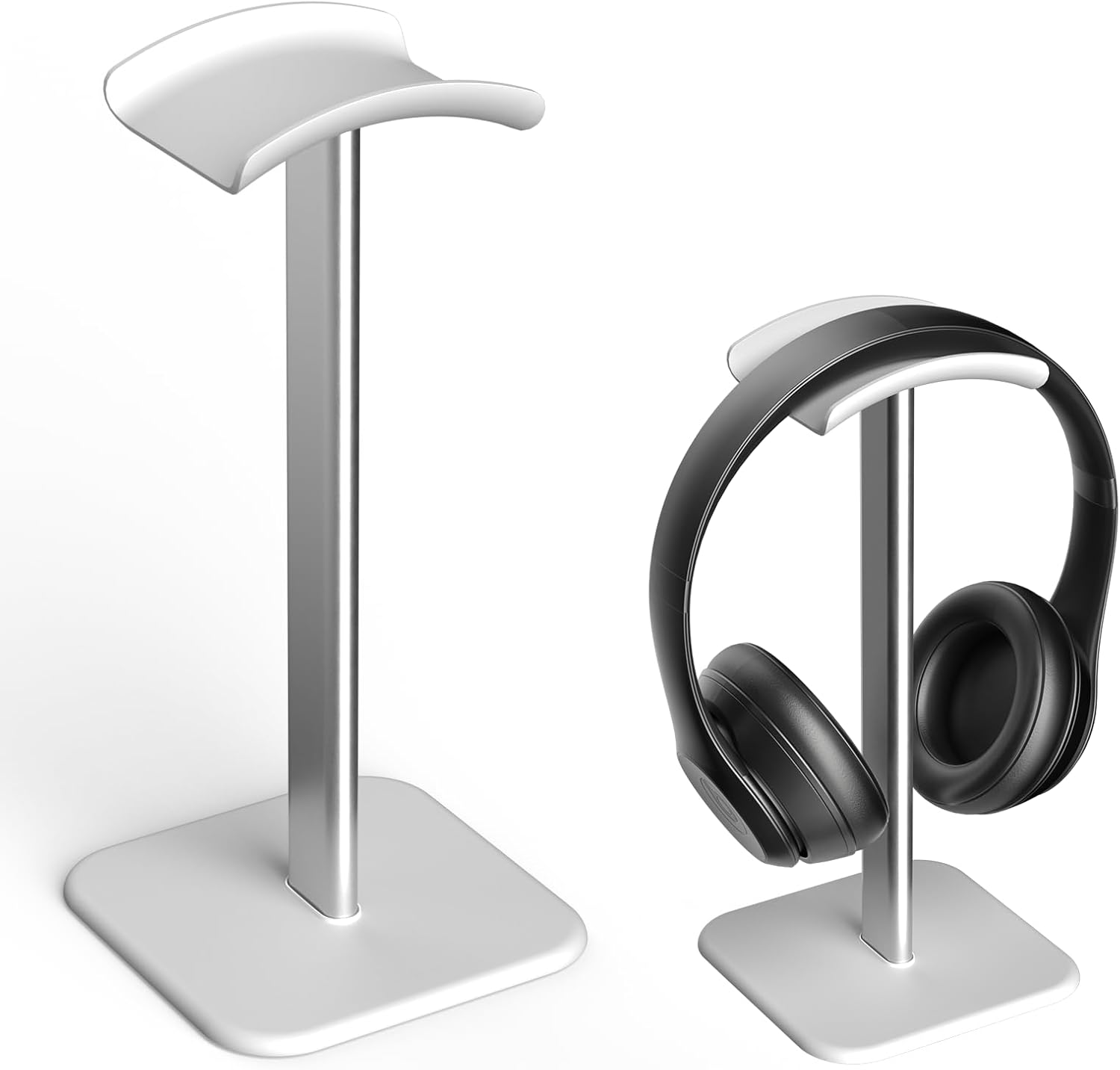 Ahonnpely Headphone Stand for Desk - Headset Stand with Aluminum Hanger, Headphone Holder for Airpods Max, Sony, Bose, Beats and More (Black)