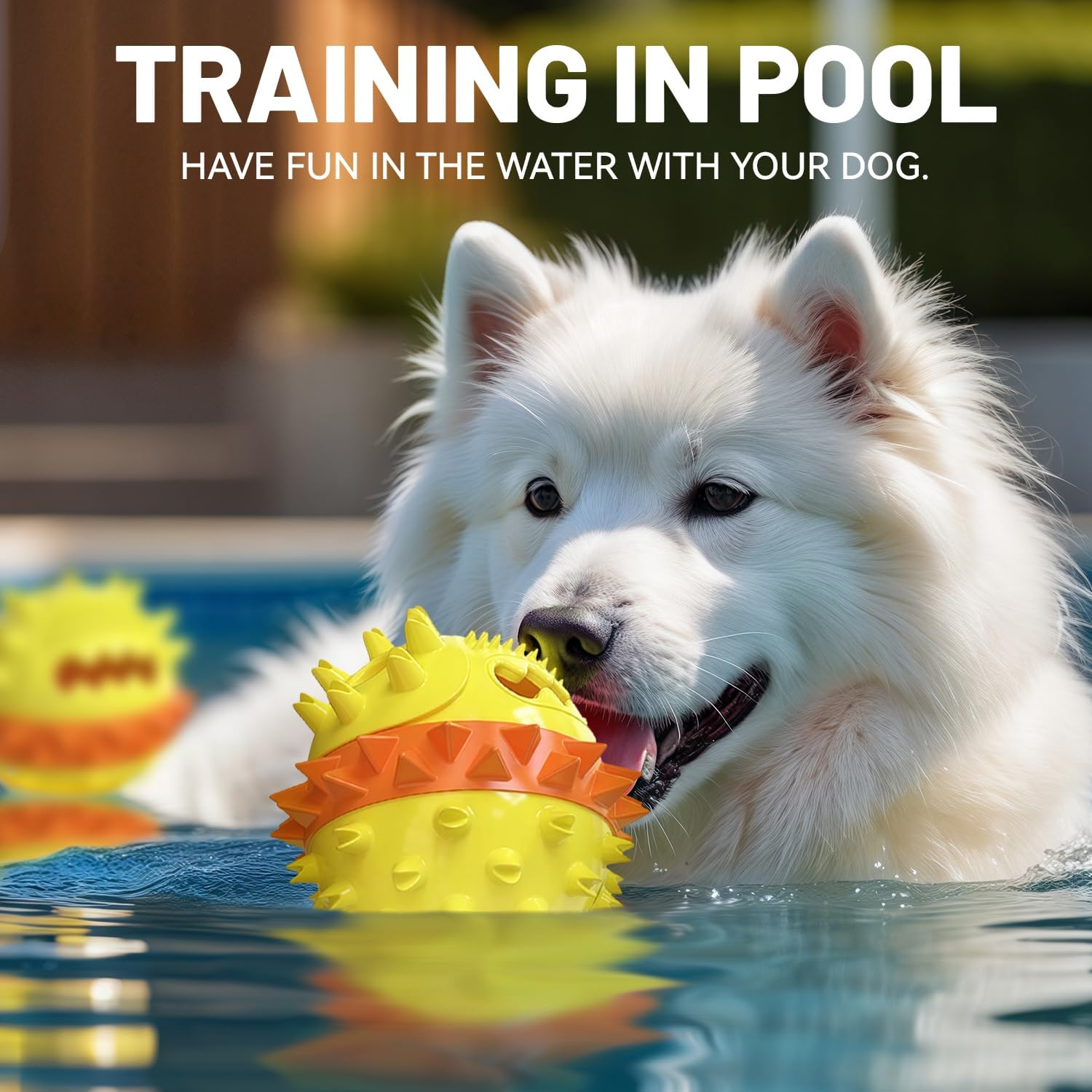 Dog Balls Dog Toys, Dog Toys for Aggressive Chewers Large Breed, Nearly Indestructible Squeaky Dog Chew Toys for Large Dogs, Natural Rubber Dog Toys, Tough Dog Treat Balls image number 4