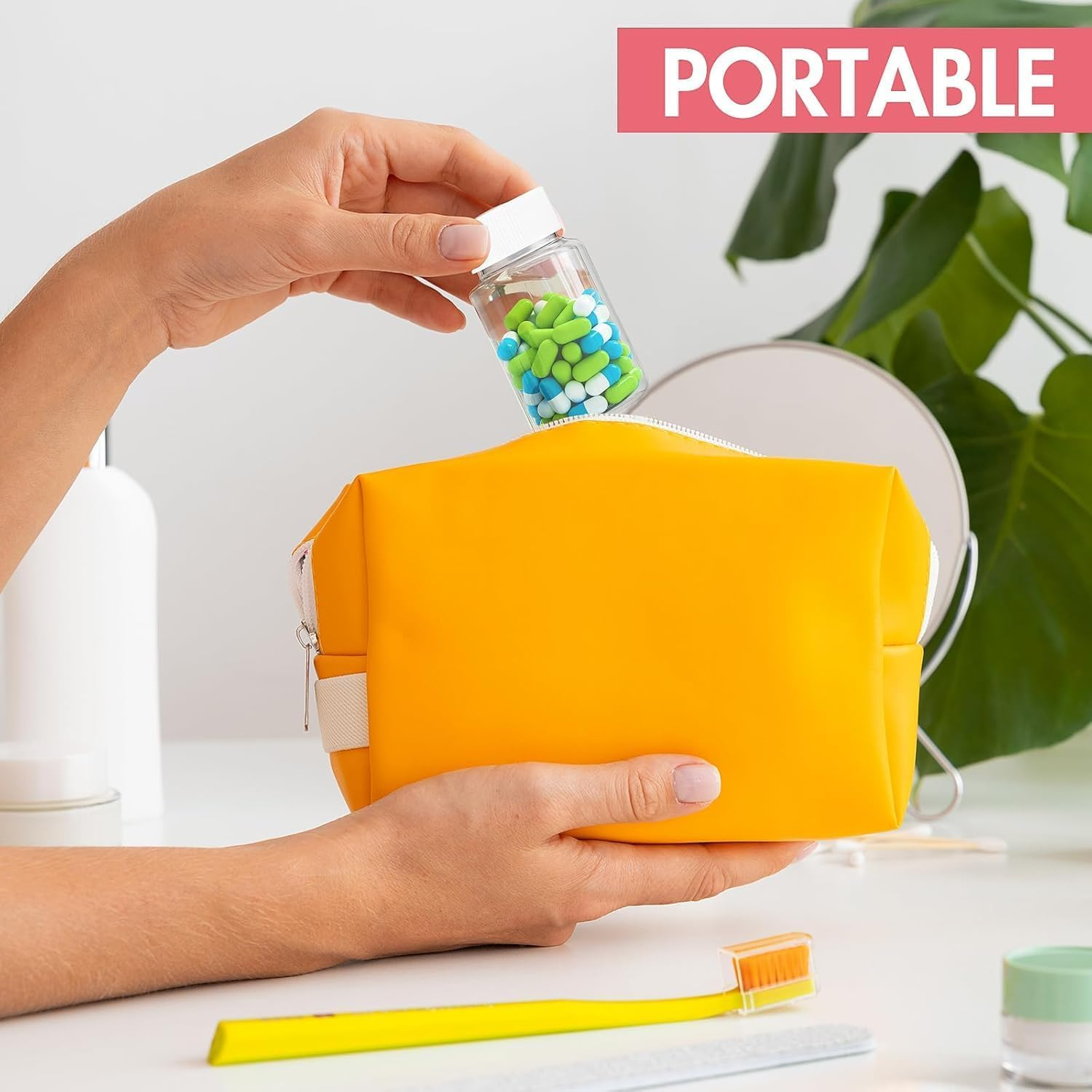 4Pcs Clear PET Plastic Bottling Bottle, 80Ml Empty Organizer with Caps, Small Travel Bottling Bottle, Containers for Liquid Solid Powder (Transparent, 80Ml) image number 2