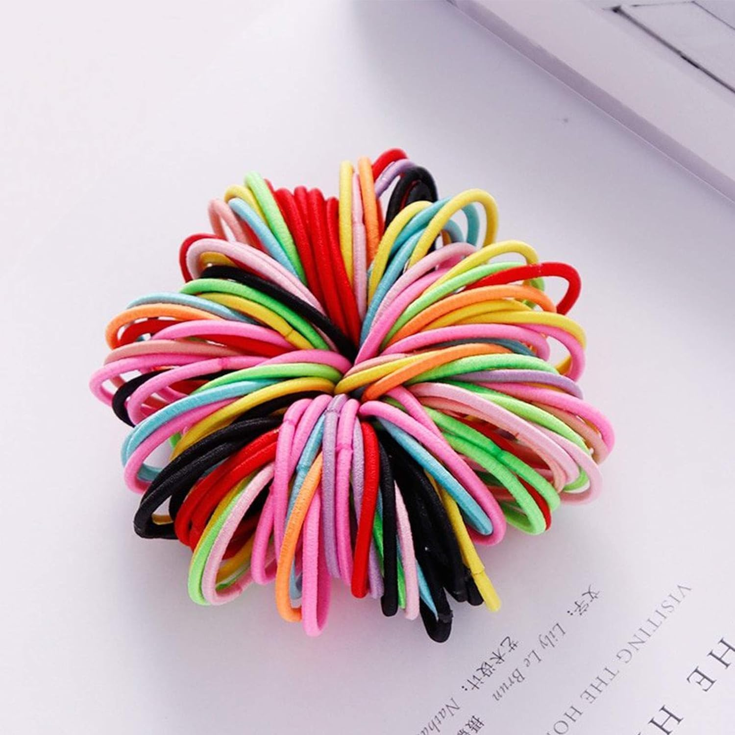200Pcs Baby Hair Ties for Thin Hair Ponytail Holder for Newborn Girls, Toddler Rubber Bands for Hair Multicolor image number 1