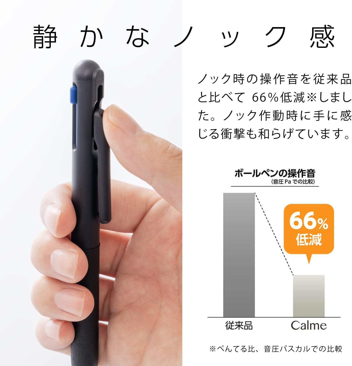 Pentel BXAC35A Tri-Color Ballpoint Pen, Calme, 0.5Mm, Black image number 2