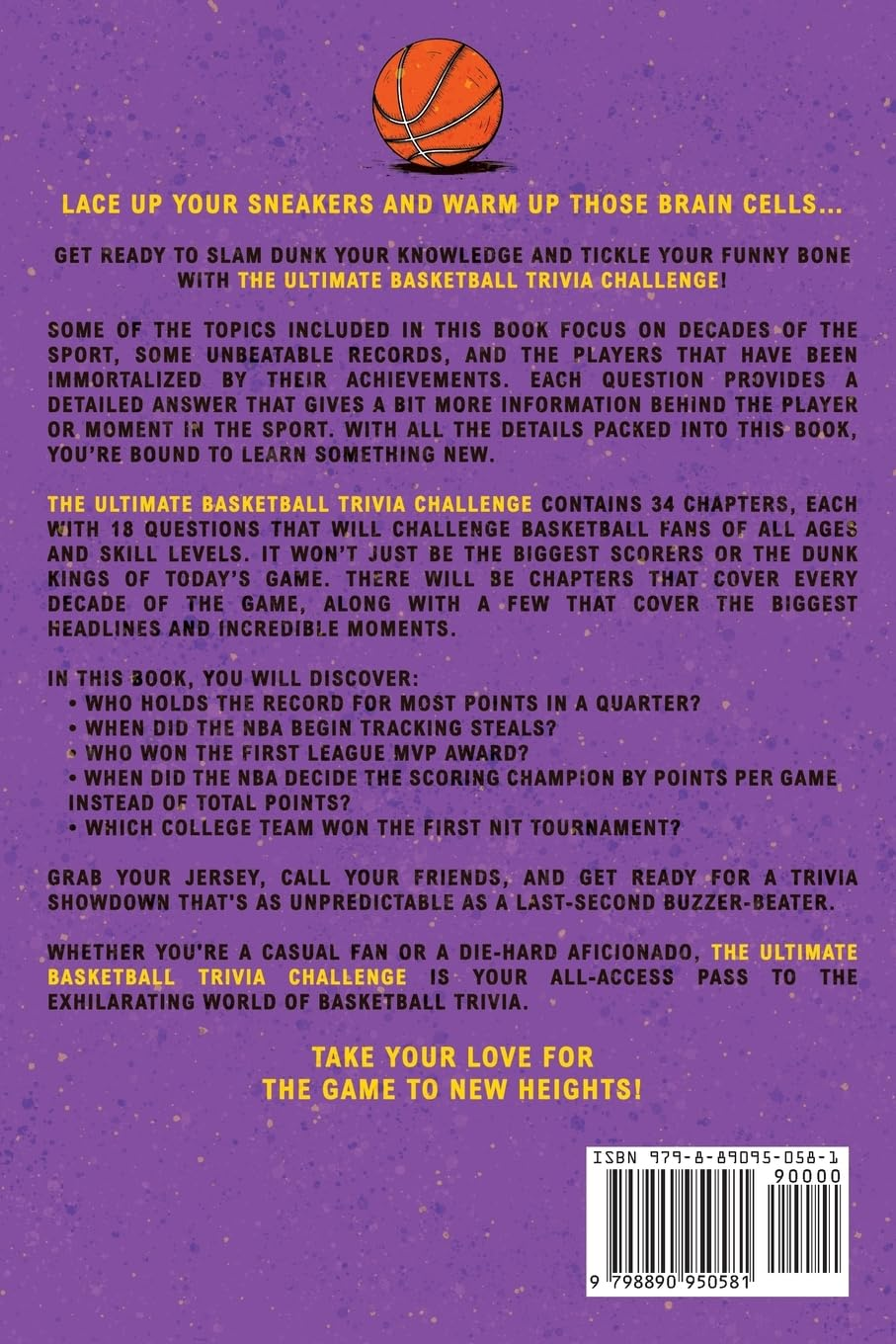 The Ultimate Basketball Trivia Challenge: over 600 Quiz Questions for Die-Hard Basketball Fans image number 1