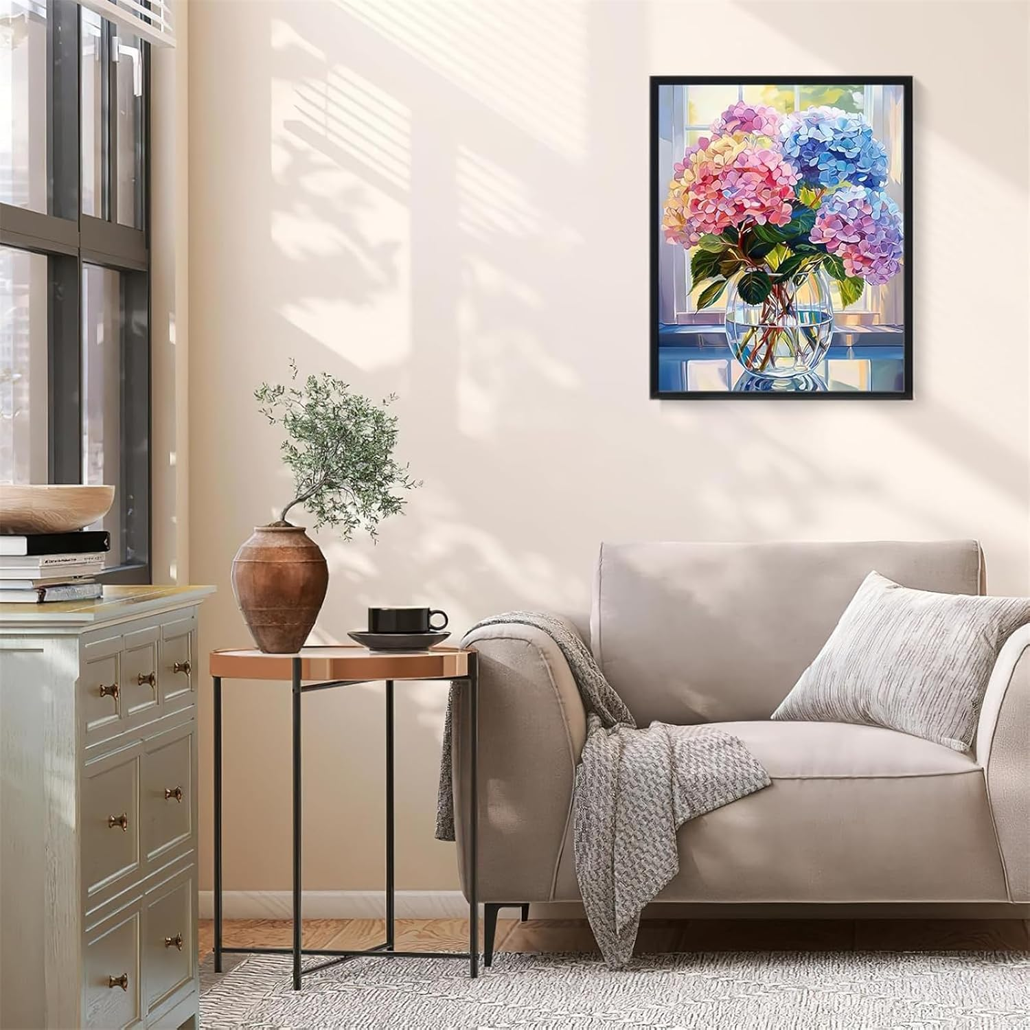 40&times;50CM Flower Paint by Numbers Kits for Adults, Painting by Number Kits on Canvas, DIY Color Oil Painting Acrylic Paints, Home Wall Decor(Without Frame) image number 6