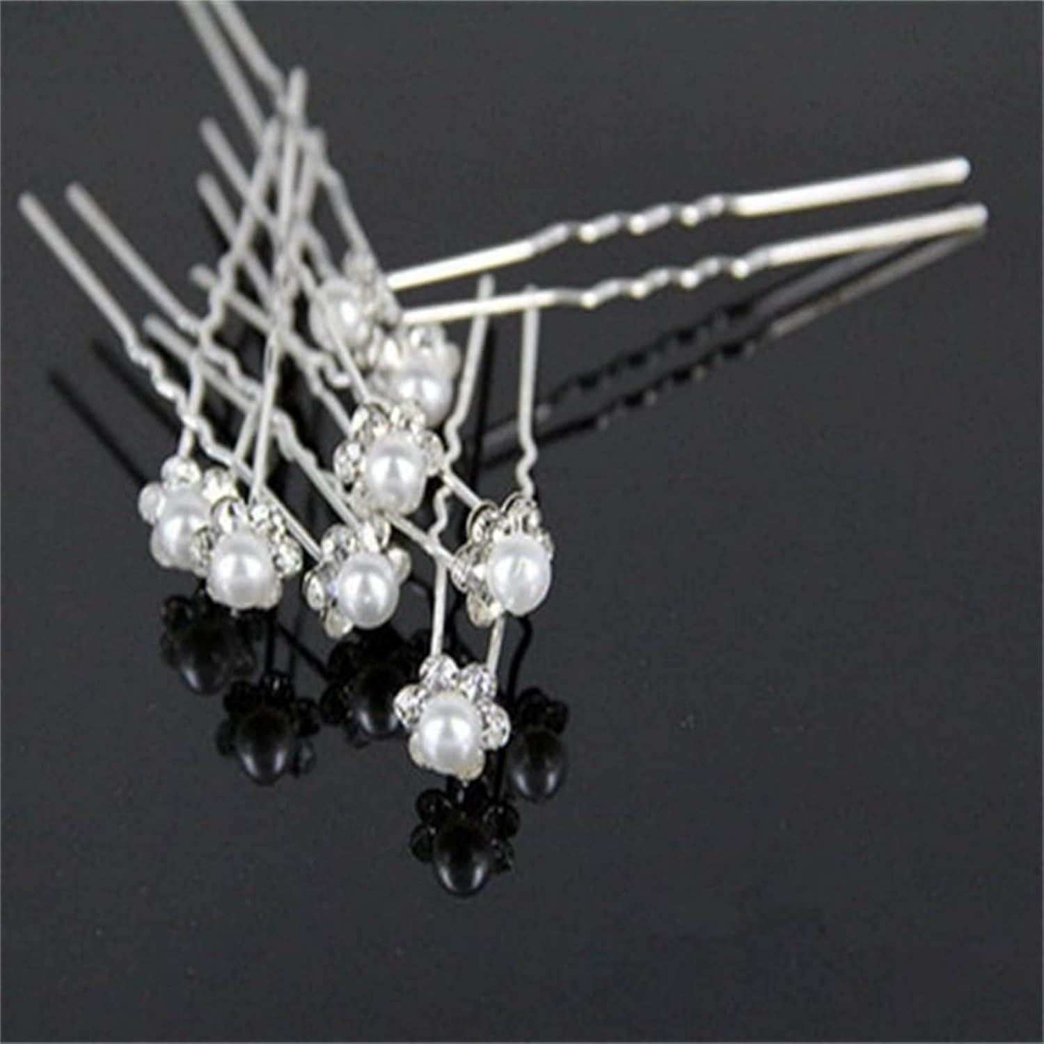 20 Pcs Pearl Hair Pins Wedding Bridal Flower Pins for Brides and Bridesmaids Hair Style image number 3