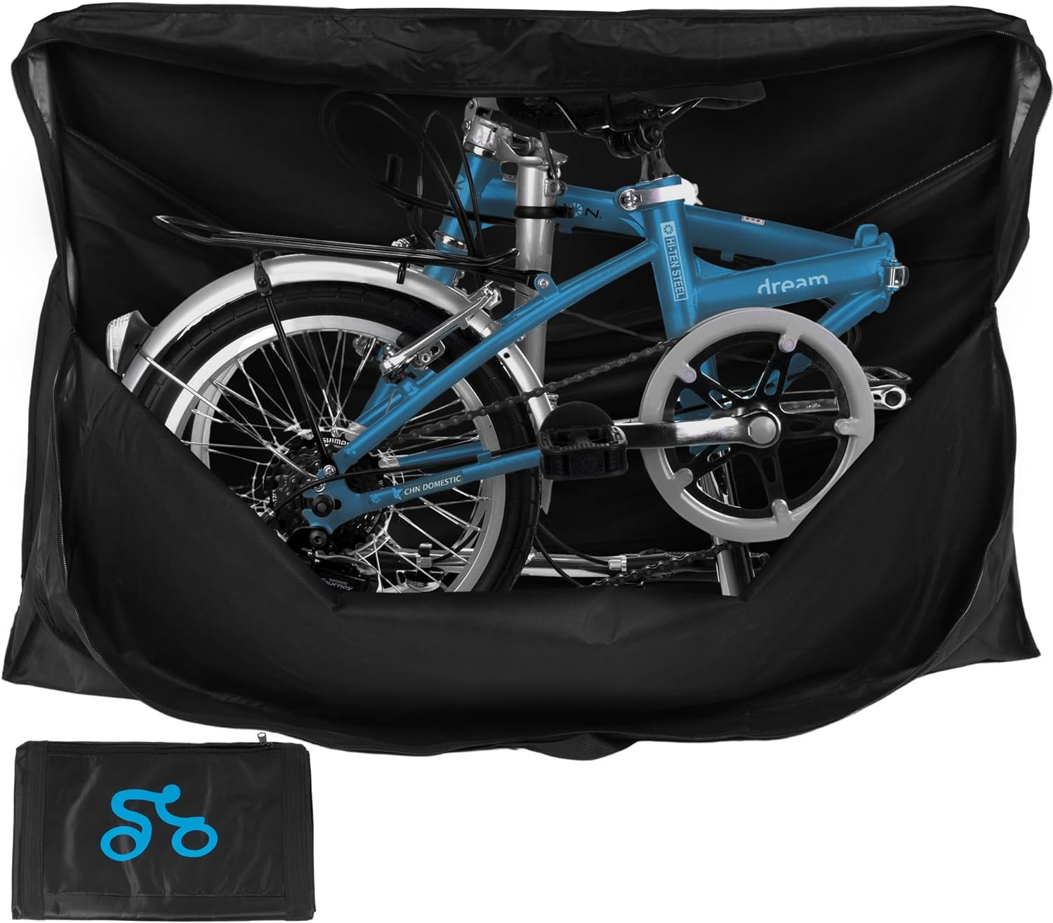 AIWFL Folding Bike Travel Bag Waterproof Bicycle Travel Carrying Case Outdoor Bike Transport Bag for Air, Train Travel Bicycle Storage Bag for 26-29 Inch Bike image number 2