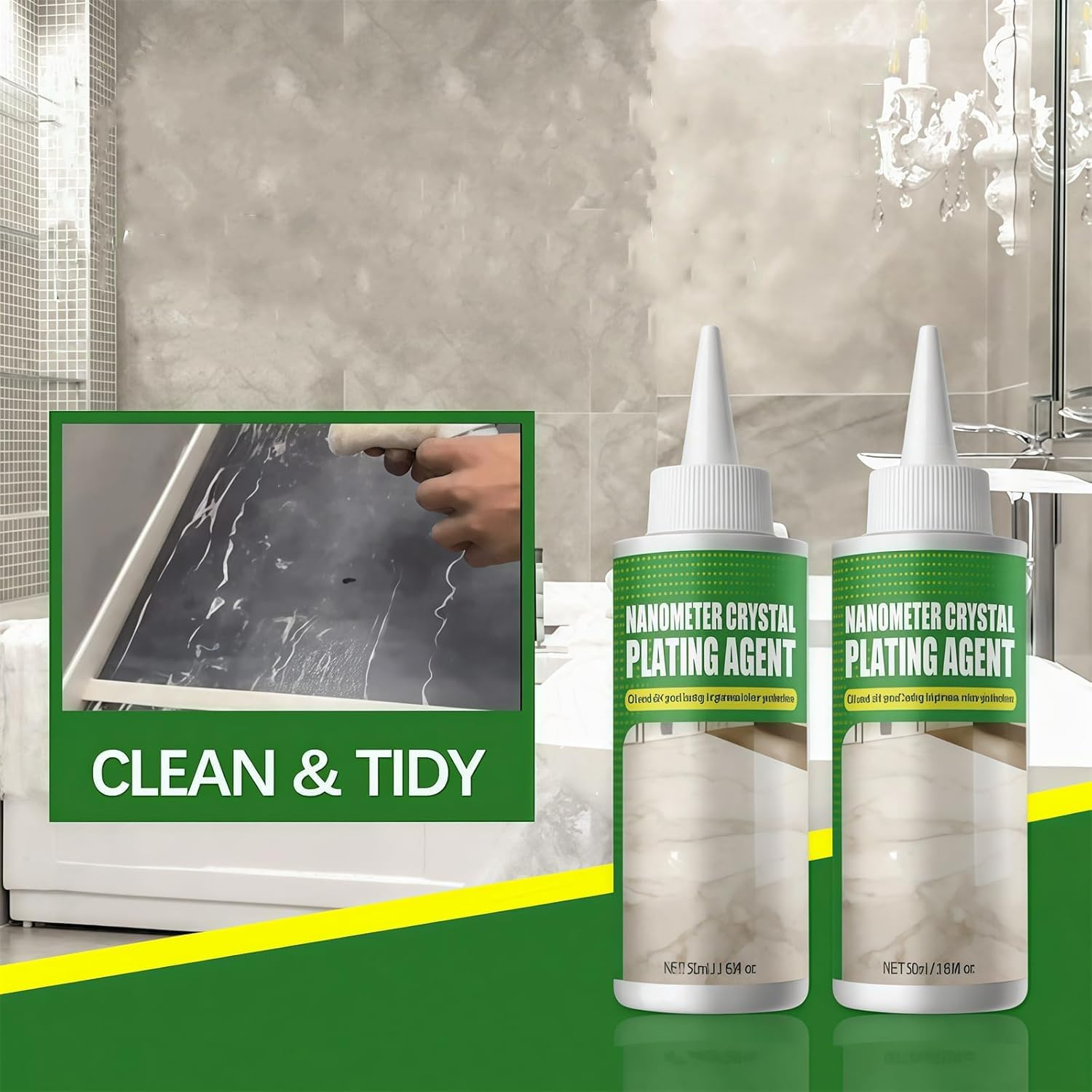 Nano Crystal Coating Agent, Advanced Polish & Protector for Granite, Marble, Tile & Wood Furniture, Streak-Free, Ph Neutral Formula, Restores Shine & Prevents Stains image number 6