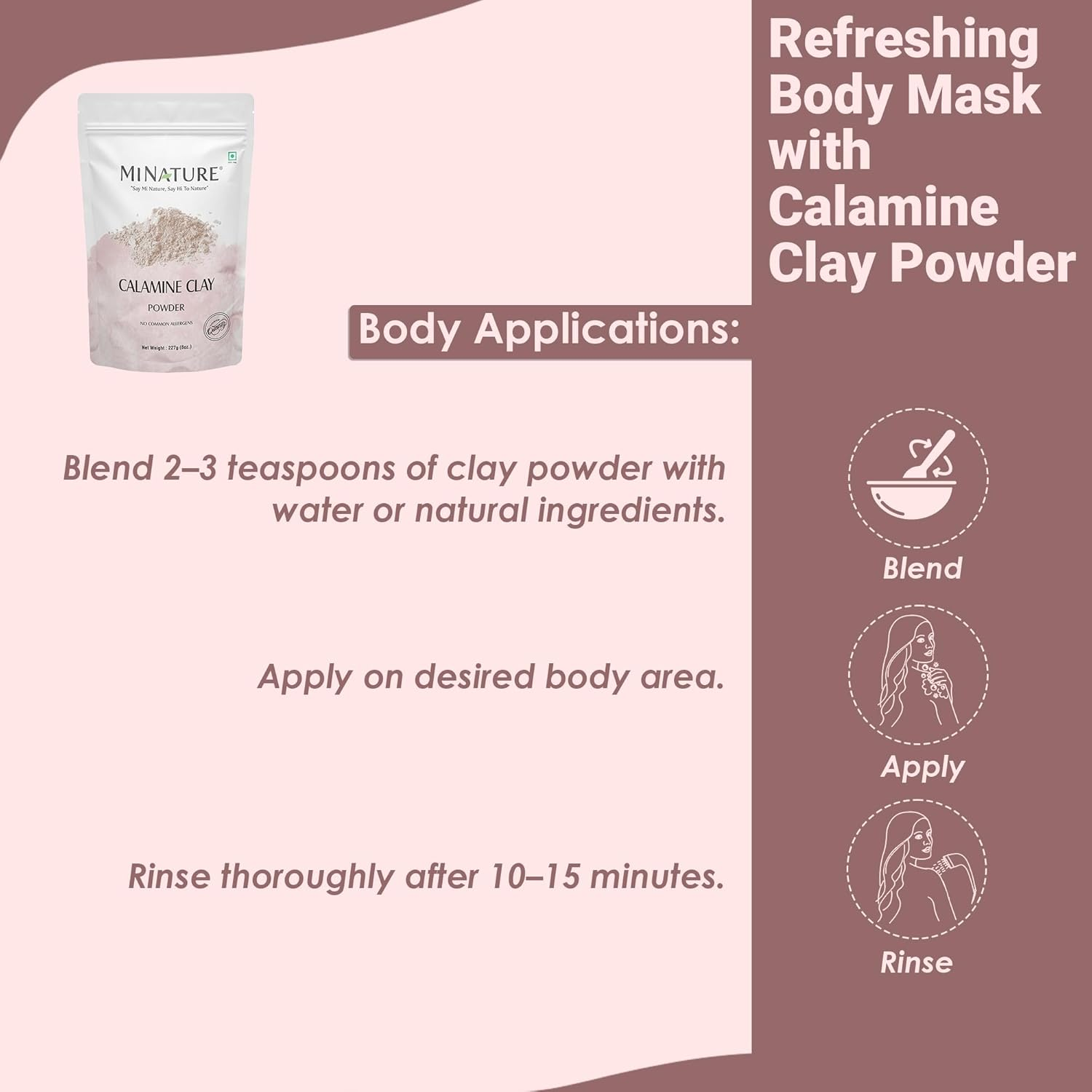 Minature Calamine Clay Powder, 227G(8 Oz) Resealable Pouch| Pure Natural Facial Cleansing Mask| DIY for Scrubs, Bath Bombs & Face Mask image number 1