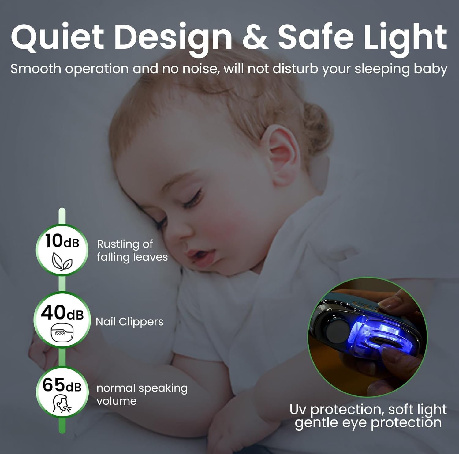 Upgraded 3-In-1 Electric Nail Clipper with Collector & LED Light, Automatic Electric Fingernail Clippers for Women Man, Nail File Toenail Trimmer for Baby Kids Adults Senior image number 4