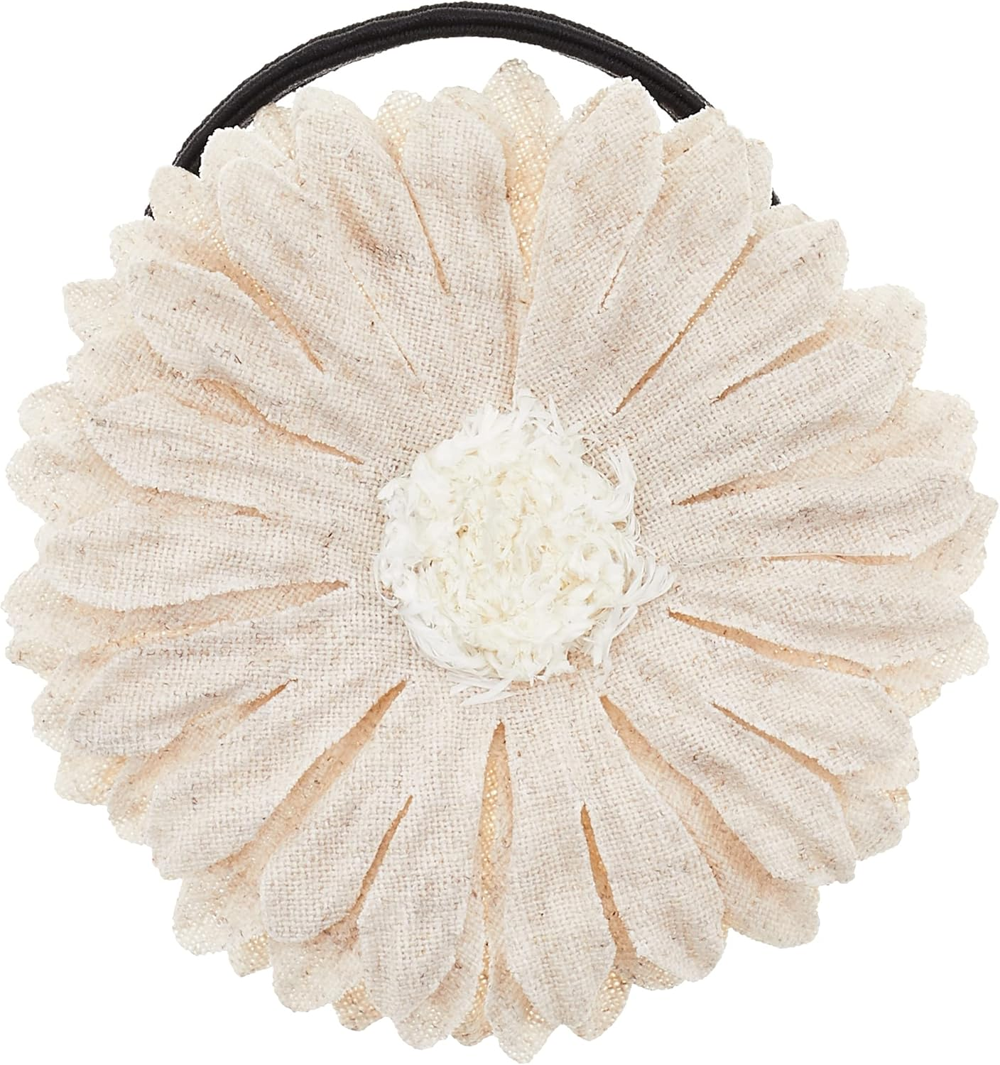 [Laura] Hair Accessories Cottage Flower Hair Elastic for Girls Diameter: 3.1 Inches (8 Cm) (Because It Is Handmade, There May Be Minor Errors.), Beige, 直径：8Cm (ハンドメイドですので細かな誤差が生じることがあります。予めご了承ください。) image number 3