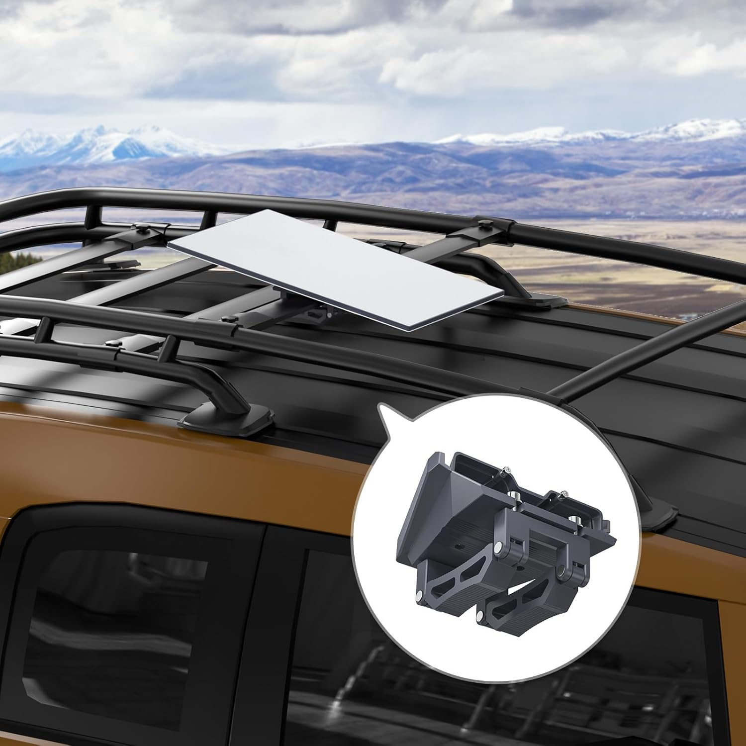 Starlink Gen 3 Mount Mobility, Starlink Accessories Semi-Permanent for Starlink Mount Gen 3, anti Theft Standard V3 Dish Flat Mounts for RV Vehicle Boat Truck Aluminum Alloy image number 6