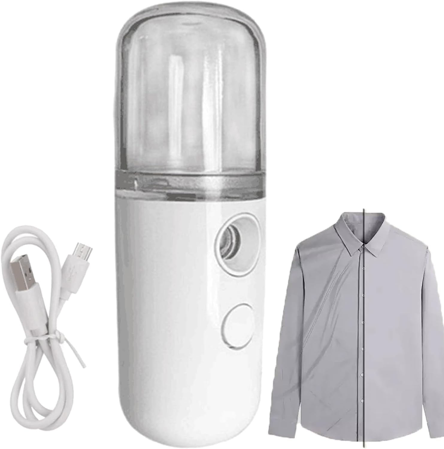 Mini Facial Steamer -Nano Sprisher A, Portable Beauty Facial Mister | Compact Atomization Wireless Steam Device, Rechargeable Moisturizing Tool for Refreshment of Rouu