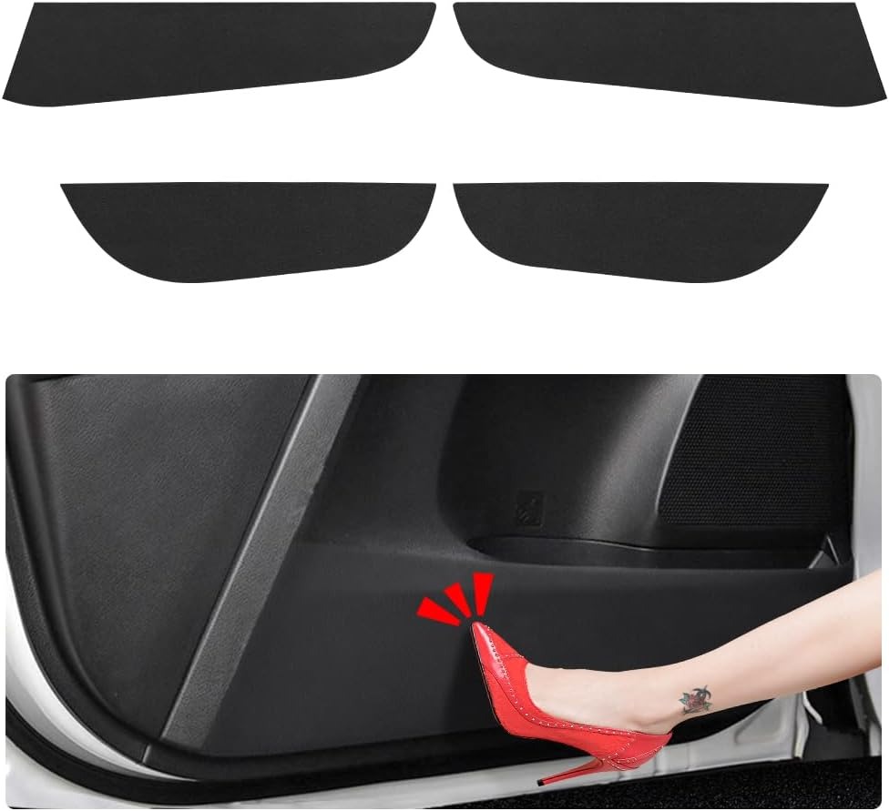 LUNQIN Car Door anti Kick Pad for 2019 2020 2021 2022 2023 2024 Toyota RAV4 Accessories Protector Mat Dirty Collision Stickers Inner Decorative