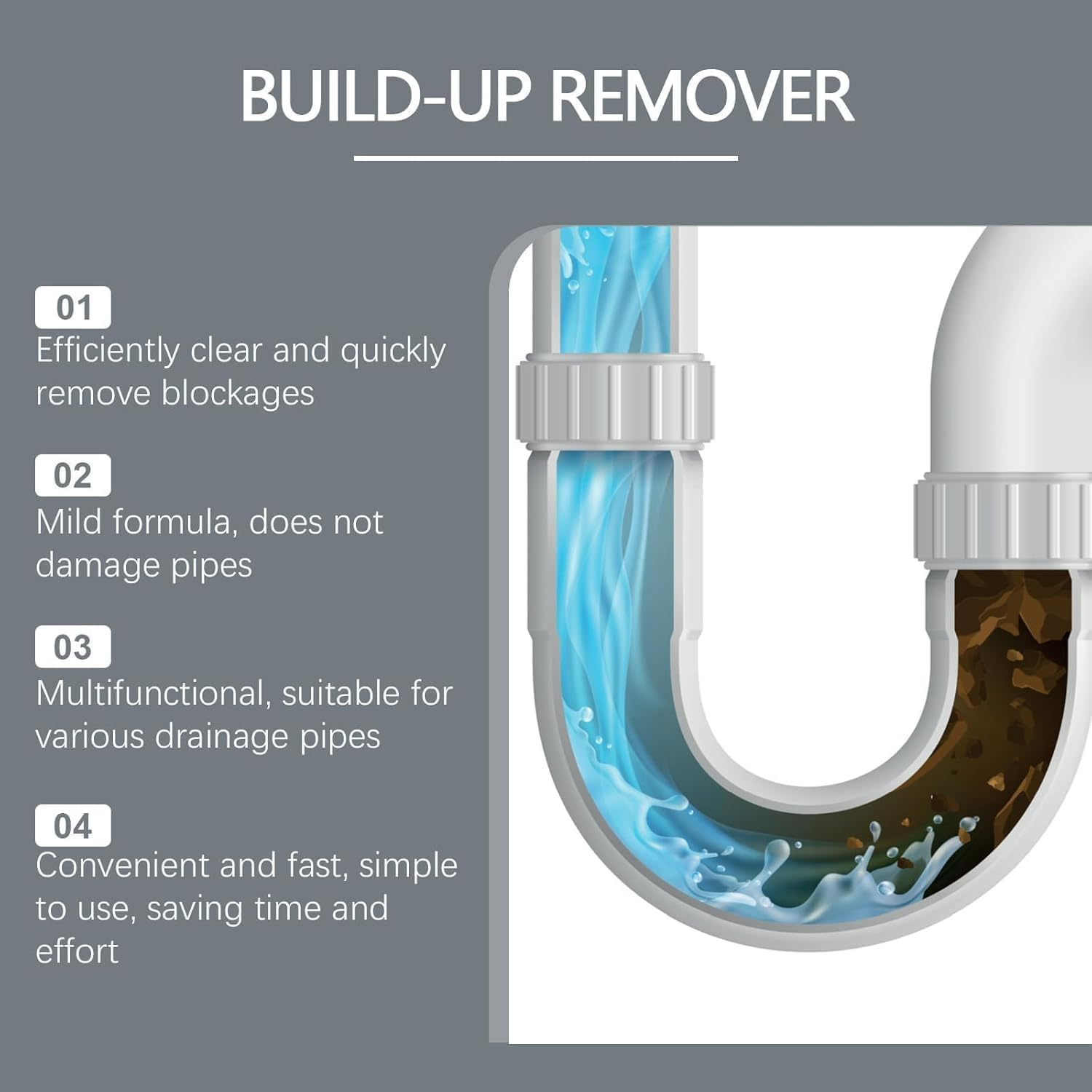 Drain Clog Remover, Powerful Quick Cleaning Drain Toilet Cleaner Tool,Sink Drain Cleaner for Kitchen, Bathroom,1 image number 2