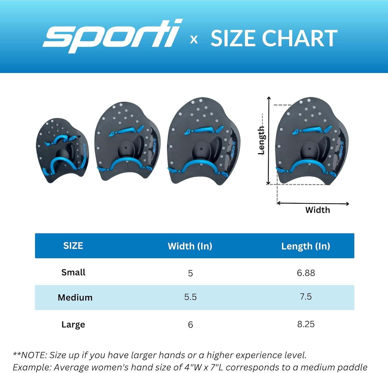 Sporti Power Swim Paddles image number 5