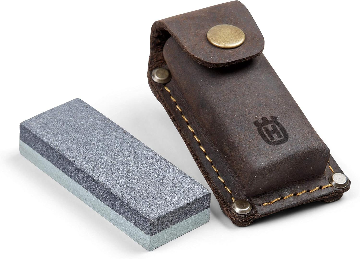 Husqvarna Zenoa Axe Whetstone #120/#320 (With Leather Case) 599674601 Blue, White, Brown image number 1