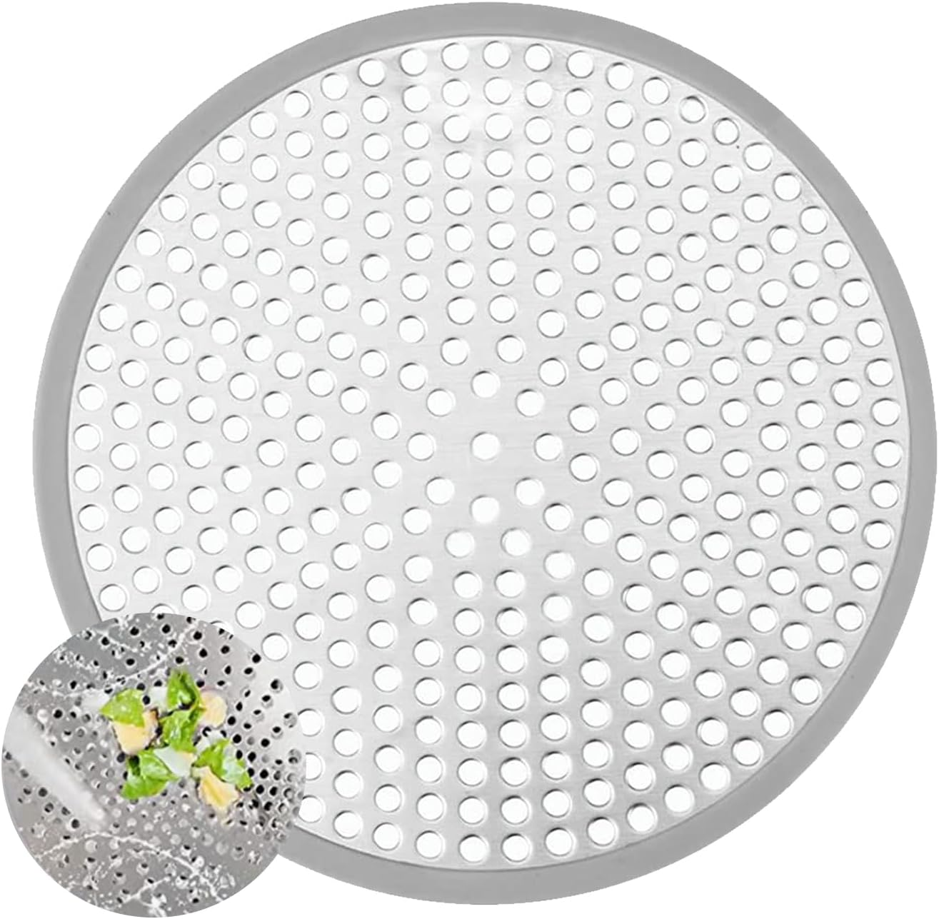 1 Pcs Shower Drain Hair Catcher,Stainless Steel Drain Cover,Bathroom Sink Strainer,Plughole Hair for Shower, Kitchen, Floor, Sink Plug Protector, Reusable, Robust Catcher Sewer Prevent Drain Clog image number 3