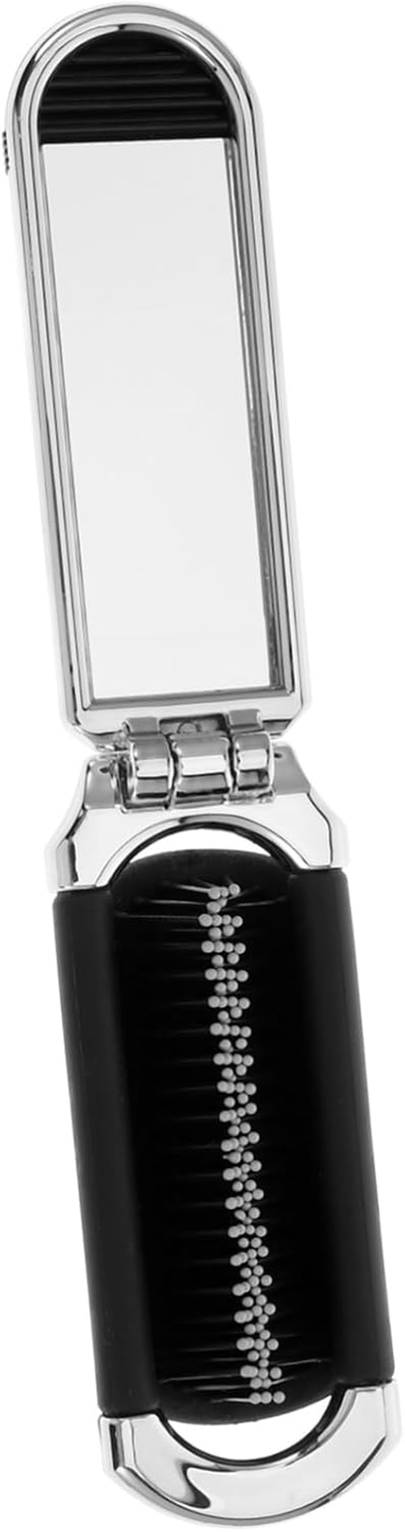 Folding Hair Brush Mirror Portable Mini Hair Comb for Purse Travel Size Compact Brush for Women image number 1