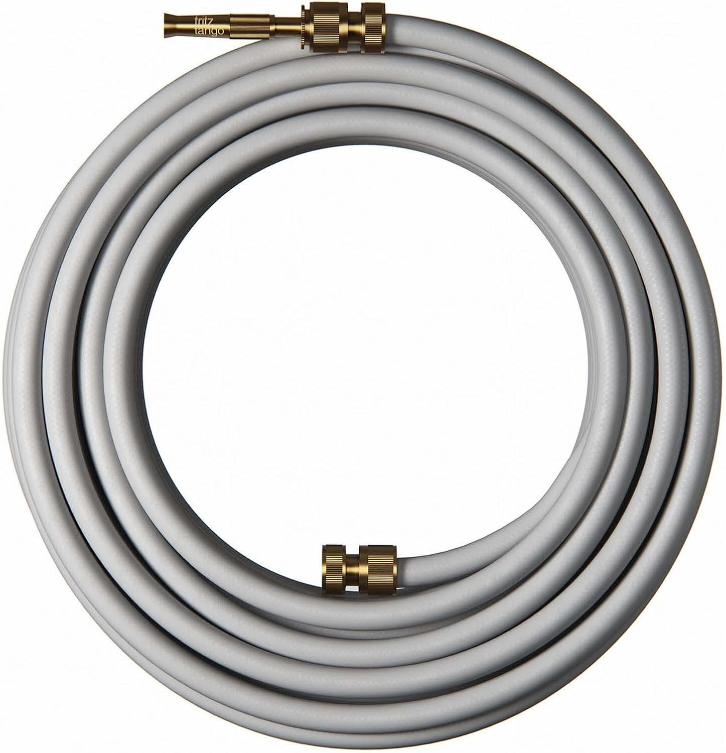 Flexy 20M Premium Flexible Garden Hose | Exclusive Colours, Lightweight, Uv-Resistant Hybrid Polymer, Kink-Free with Solid Brass Fittings & Multi-Pattern Spray Nozzle (White)