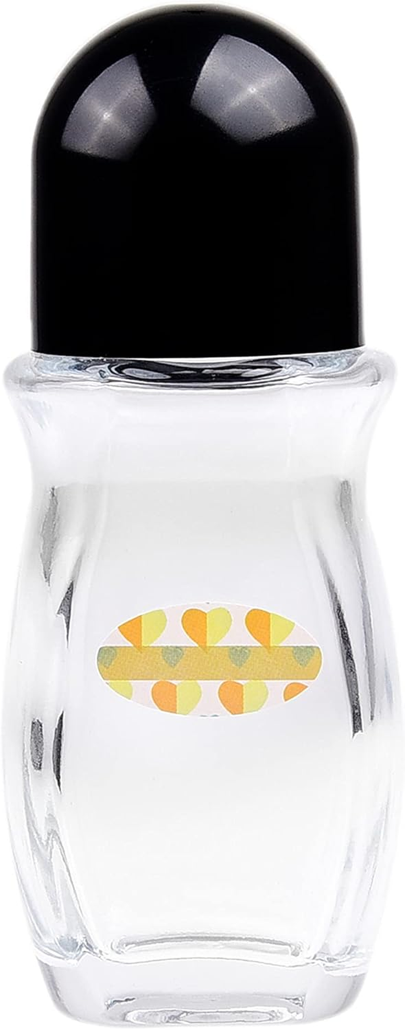 Refillable Glass Roll-On Deodorant Bottles (4-Pack) - Empty - Leak-Proof - 1.7 Oz (50 Ml) - with Stickers - Twist Cap - for Homemade Natural Deodorant Mosquito Repellent Sunscreen Moisturizer Etc.