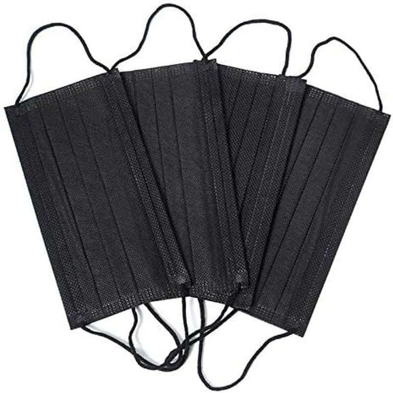 Black Disposable Face Mask AUS Stock (Box of 50) 3 Ply Breathable Mask with Ear Loops $0.58 per Mask image number 2