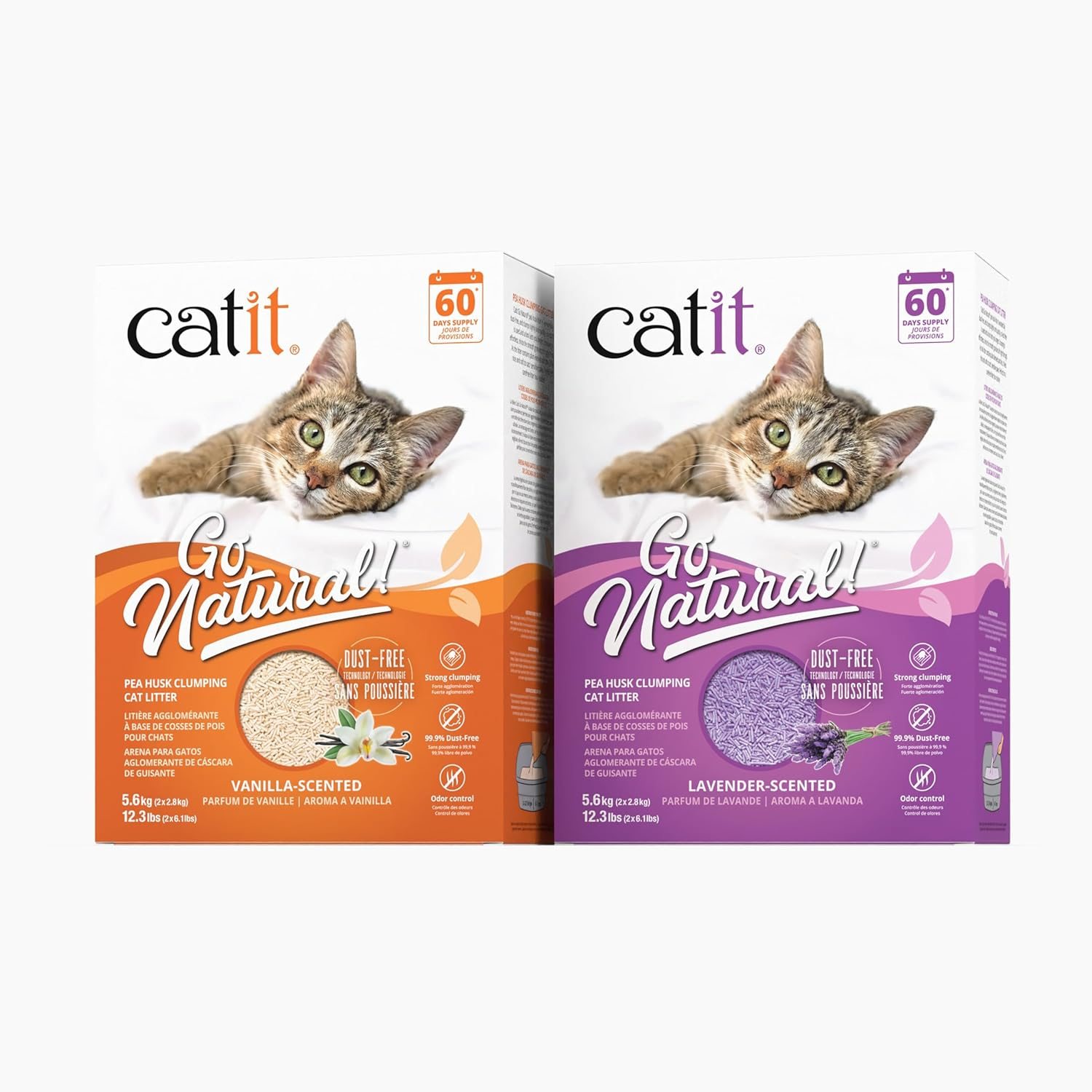 Catit Go Natural Pea Husk Clumping Cat Litter 14.8 Lb, Natural image number 5