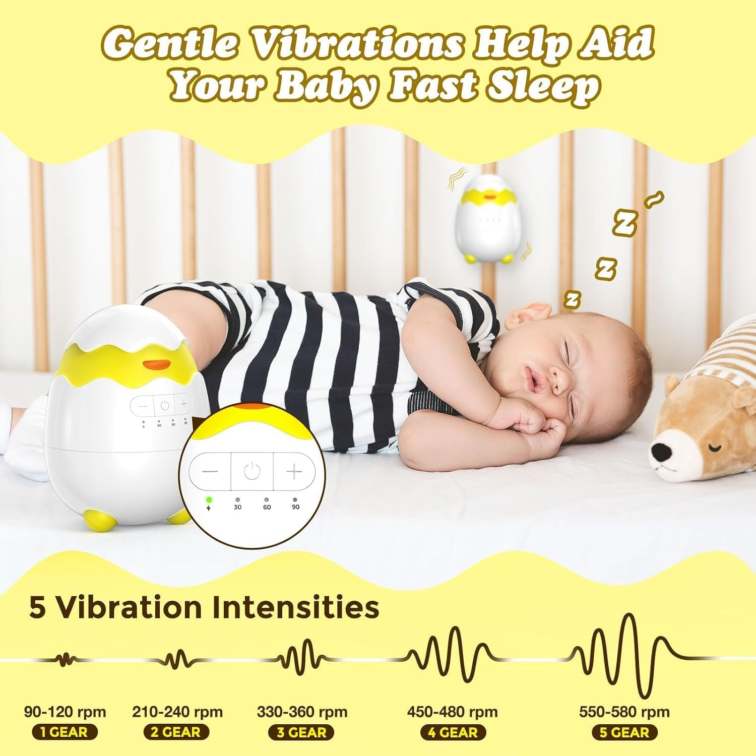 Portable Baby Rocker, Pram Rocker 2.0. USB Rechargeable, Portable Baby Rocker Fits Any Pram, Stroller, Baby Swing, Pushchair, Bouncer and Buggy image number 5