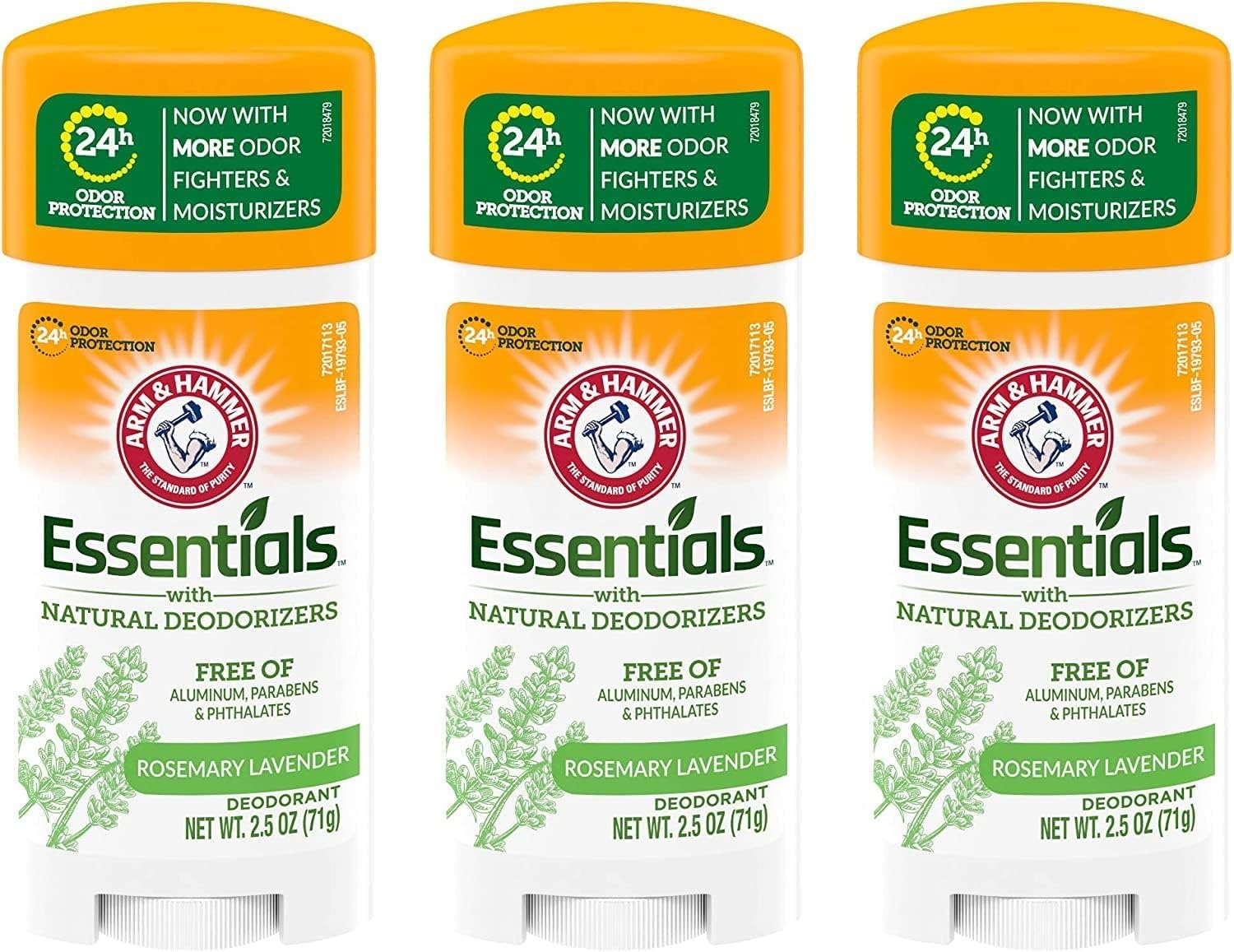 ARM & HAMMER Essentials Natural Deodorant Fresh 2.50 Oz (Pack of 3) image number 6