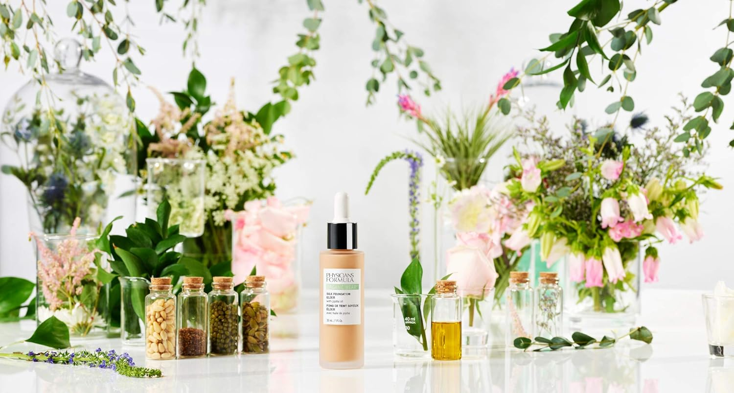 Physicians Formula Organic Wear All Natural Liquid Foundation Elixir Fair, Full Coverage | Dermatologist Tested, Clinicially Tested, 01 - Fair - Fair-To-Light image number 6